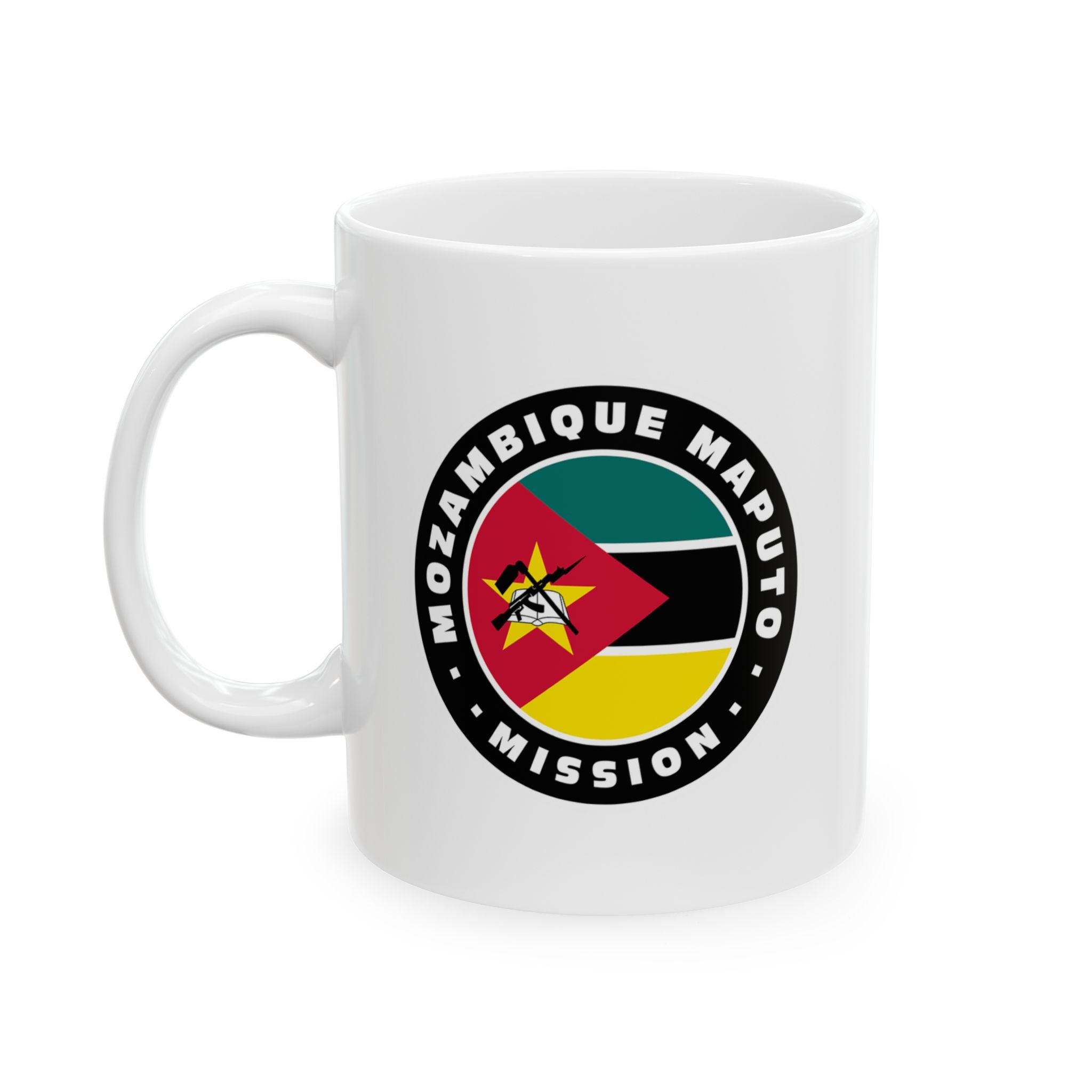 Mozambique Maputo Mission Circular Flag White Ceramic Mug - Latter-Day Saint LDS Missionary Gift - Book of Mormon