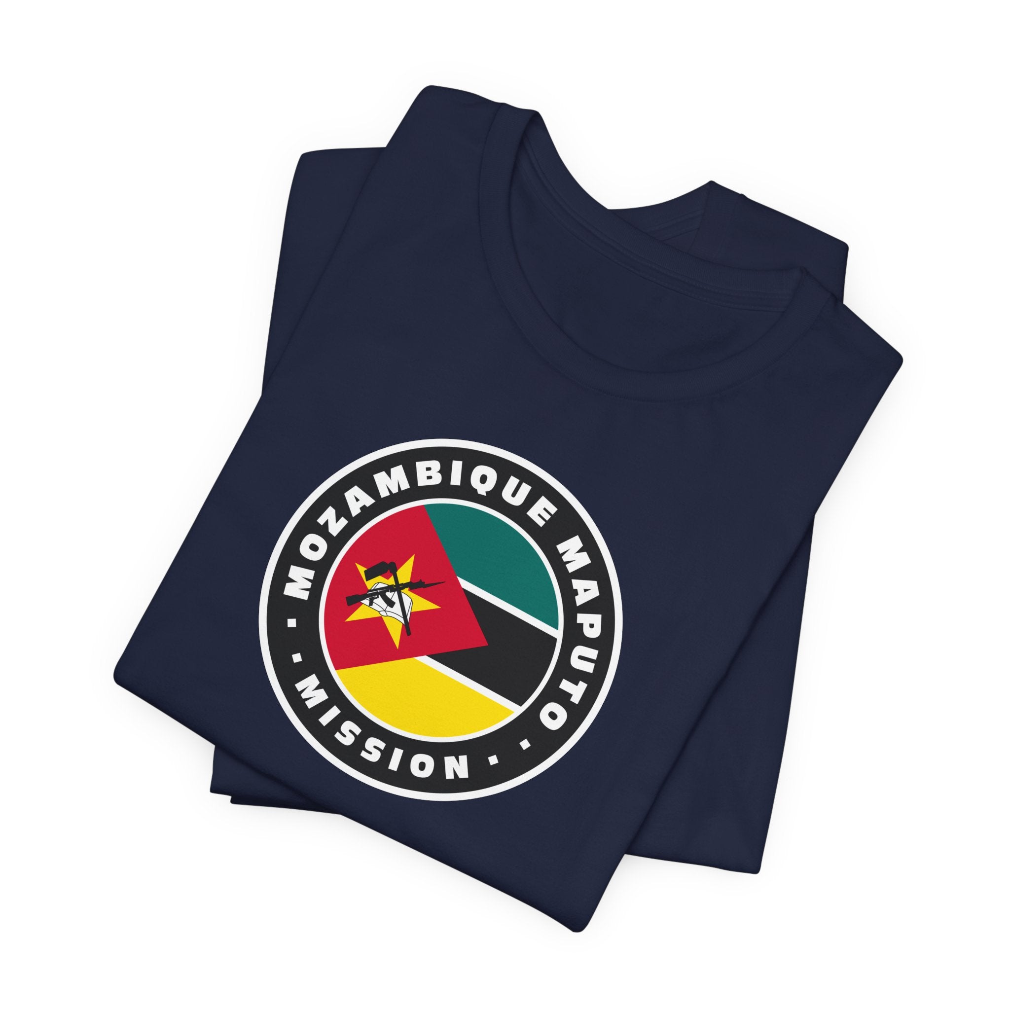 Mozambique Maputo Mission Flag Logo (Black Border) T-shirt - Mission Wishlist - LDS Missionary Gift Store