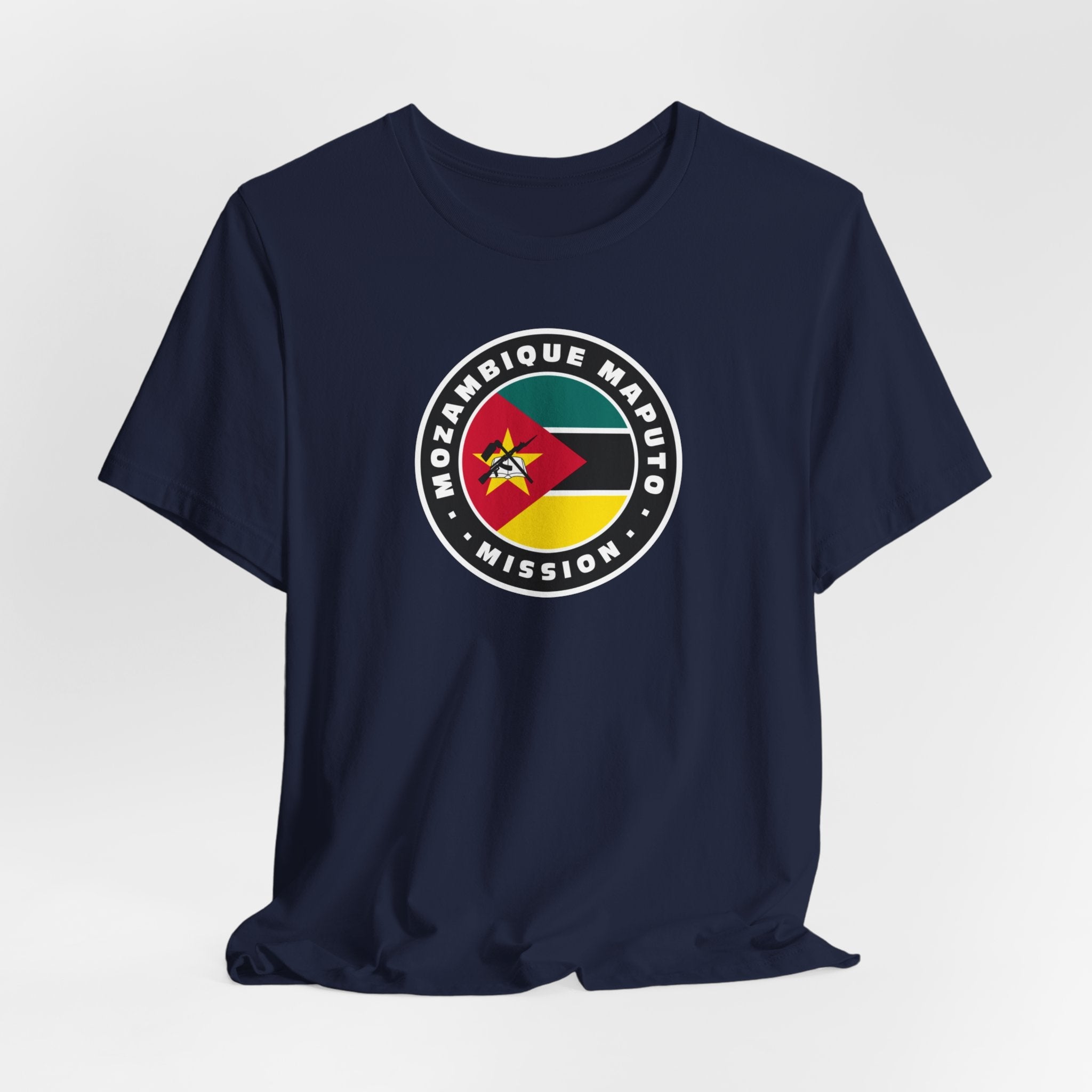 Mozambique Maputo Mission Flag Logo (Black Border) T-shirt - Mission Wishlist - LDS Missionary Gift Store