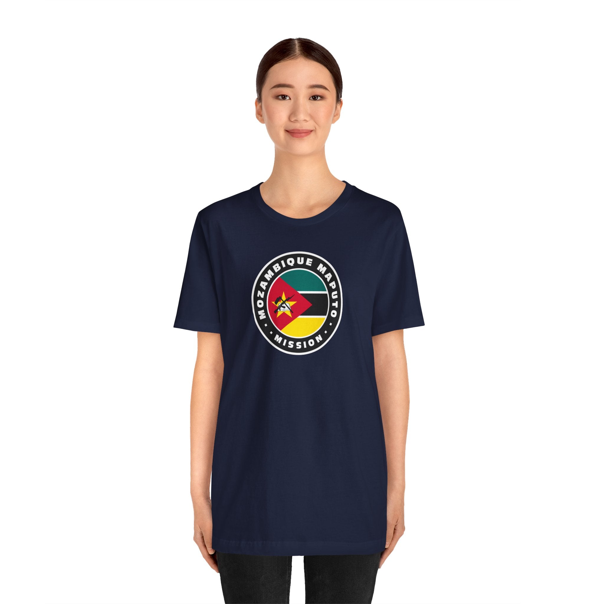 Mozambique Maputo Mission Flag Logo (Black Border) T-shirt - Mission Wishlist - LDS Missionary Gift Store