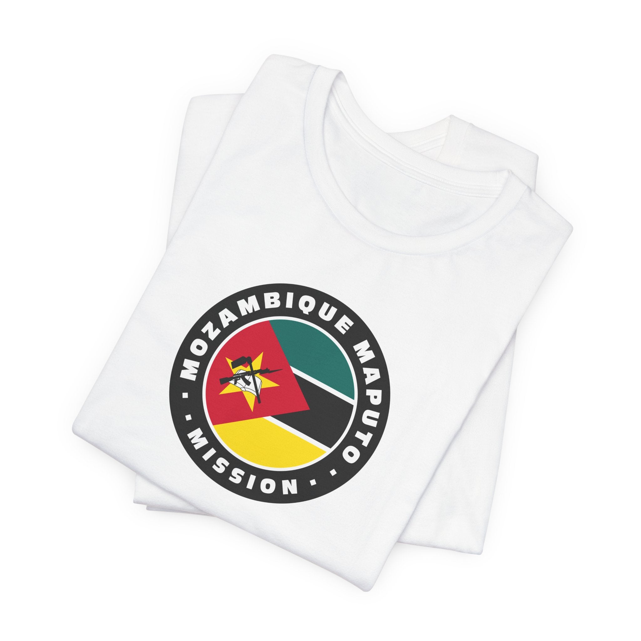 Mozambique Maputo Mission Flag Logo (Black Border) T-shirt - Mission Wishlist - LDS Missionary Gift Store