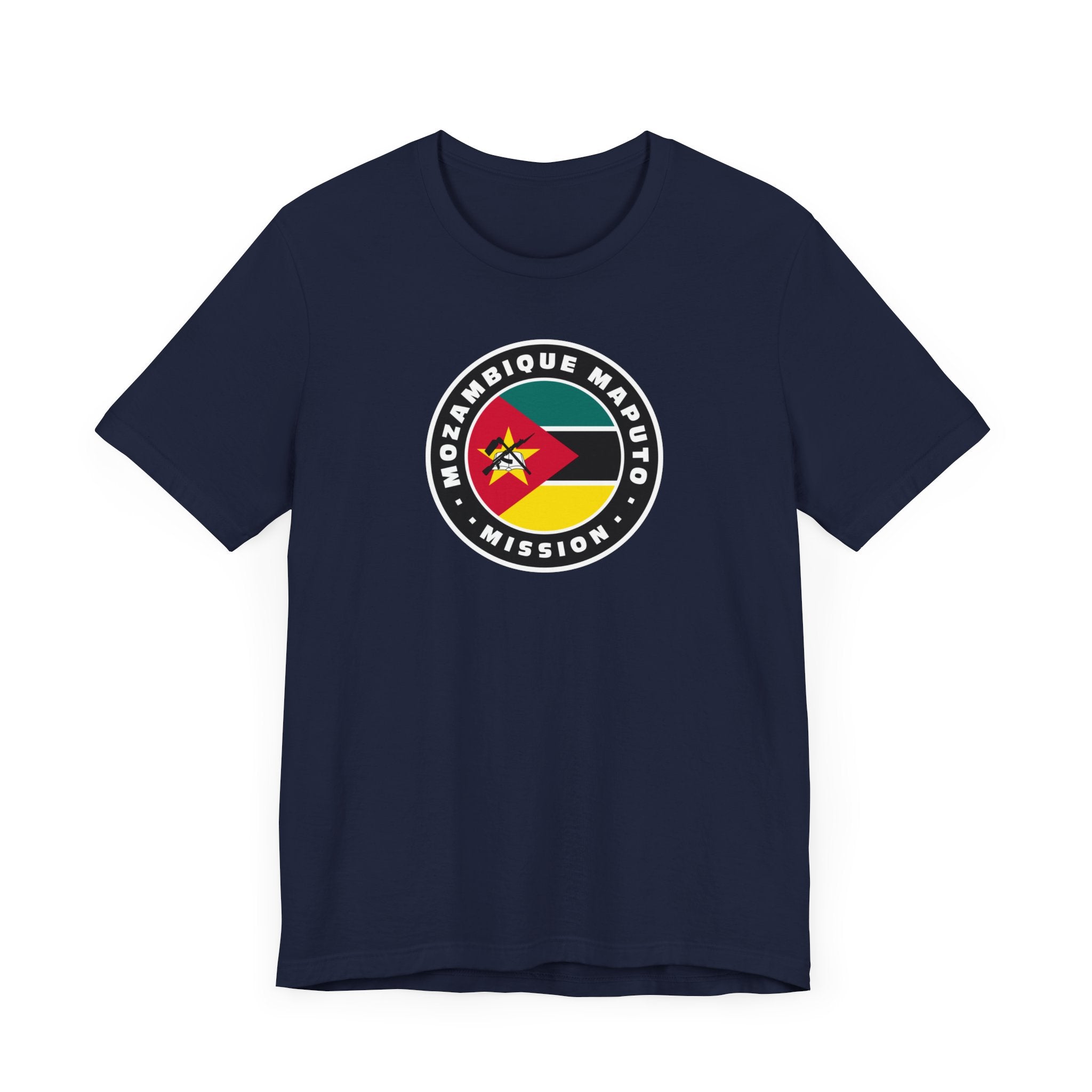 Mozambique Maputo Mission Flag Logo (Black Border) T-shirt - Mission Wishlist - LDS Missionary Gift Store
