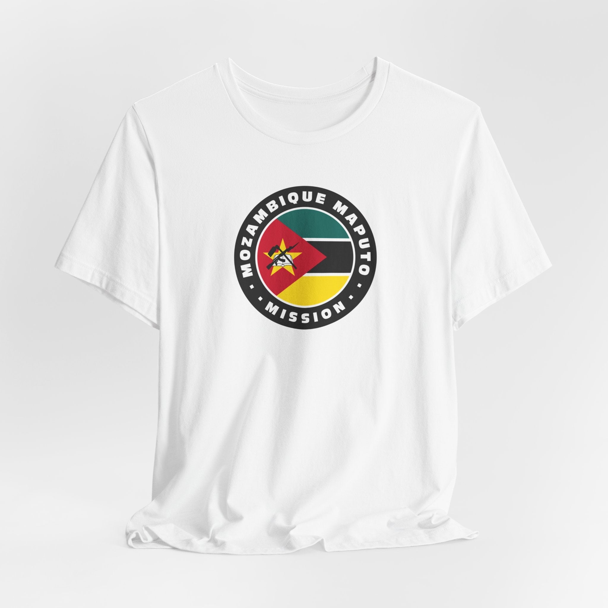 Mozambique Maputo Mission Flag Logo (Black Border) T-shirt - Mission Wishlist - LDS Missionary Gift Store