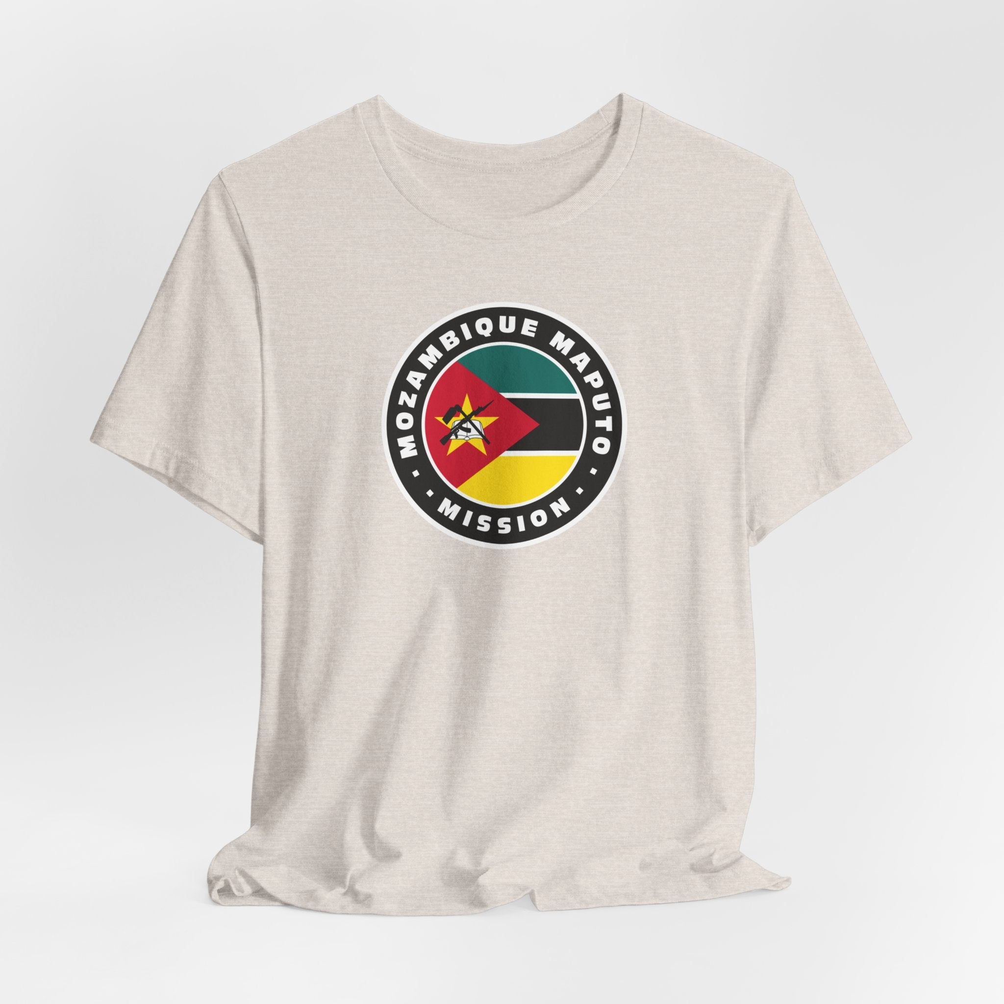 Mozambique Maputo Mission Flag Logo (Black Border) T-shirt - Mission Wishlist - LDS Missionary Gift Store