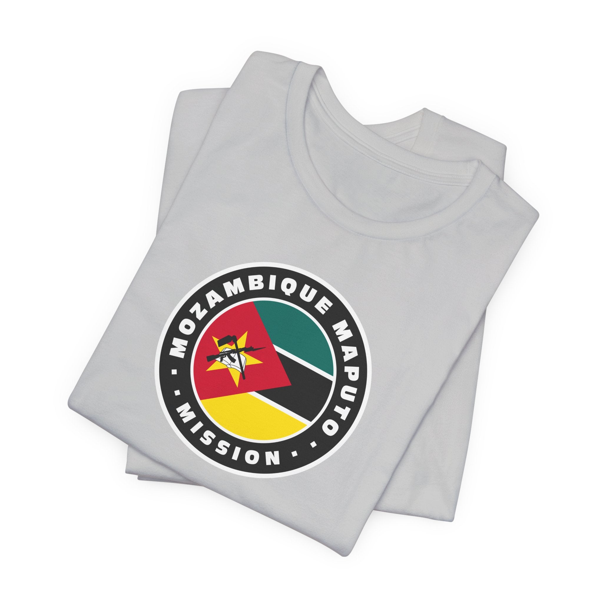 Mozambique Maputo Mission Flag Logo (Black Border) T-shirt - Mission Wishlist - LDS Missionary Gift Store