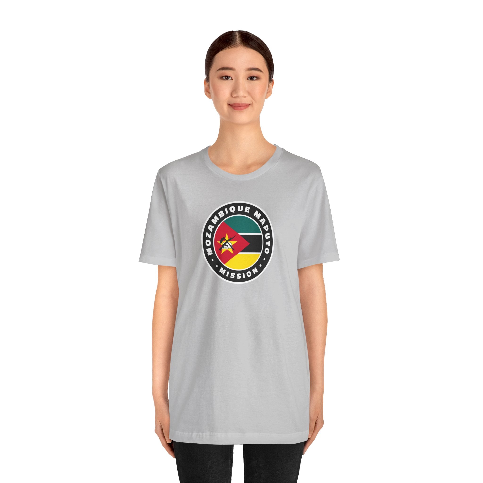 Mozambique Maputo Mission Flag Logo (Black Border) T-shirt - Mission Wishlist - LDS Missionary Gift Store