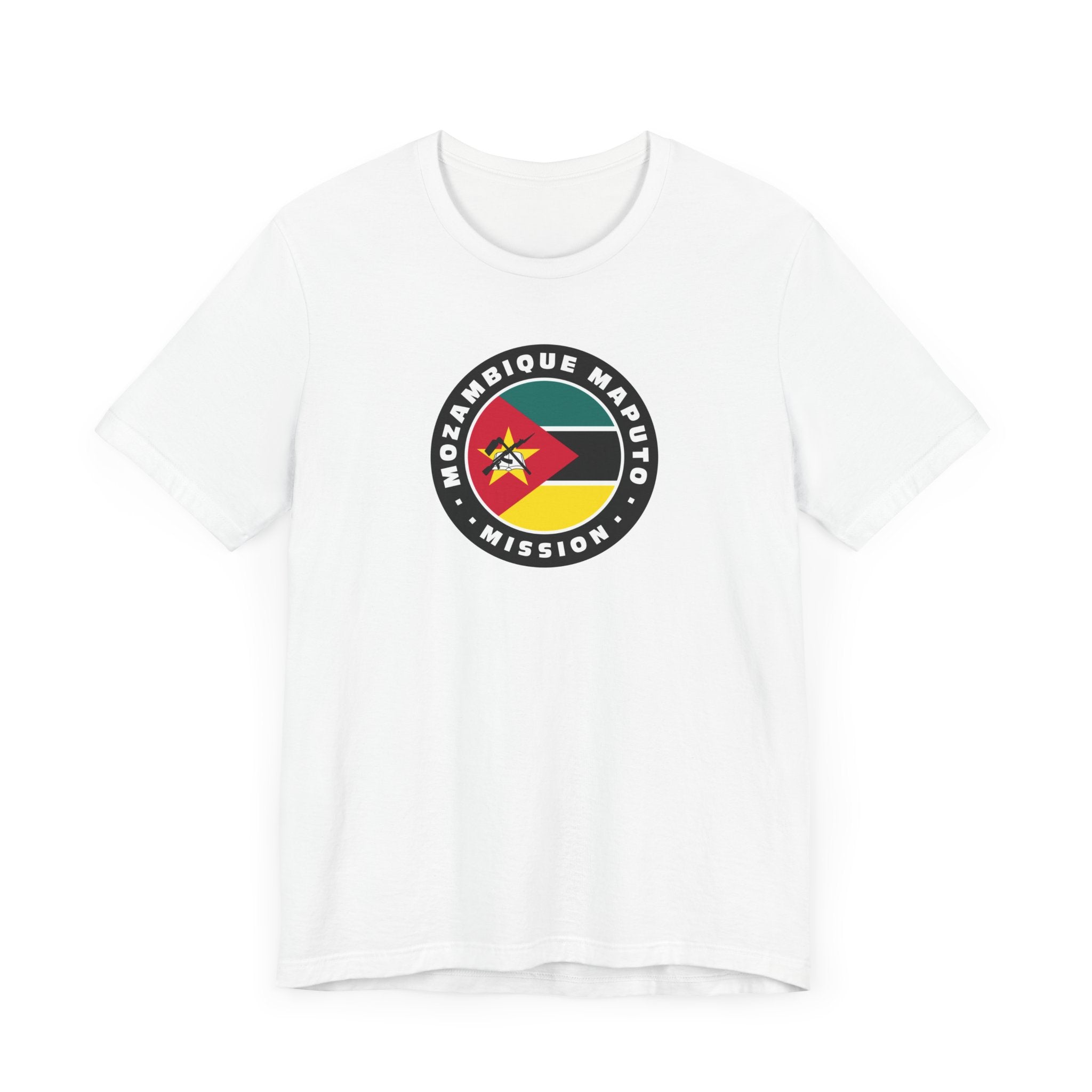 Mozambique Maputo Mission Flag Logo (Black Border) T-shirt - Mission Wishlist - LDS Missionary Gift Store