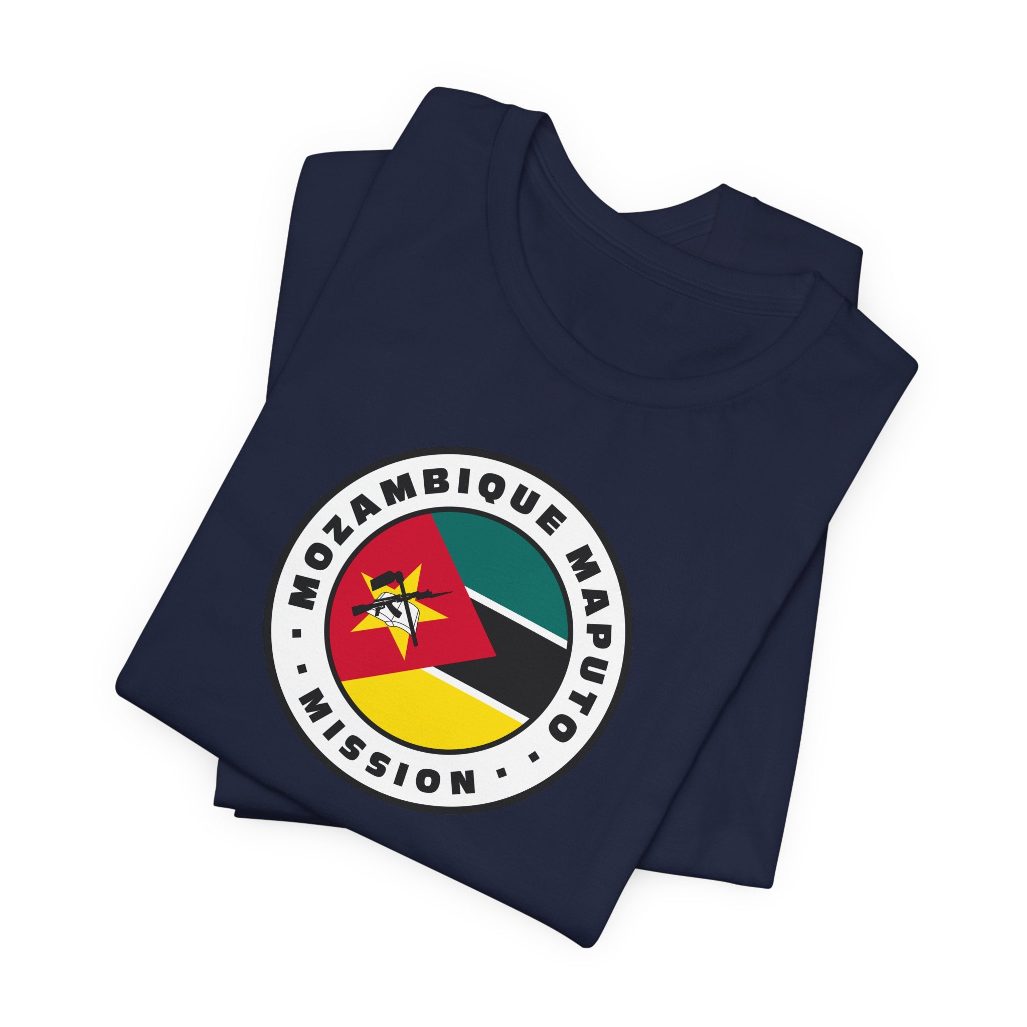 Mozambique Maputo Mission Flag Logo (White Border) T-shirt - Mission Wishlist - LDS Missionary Gift Store