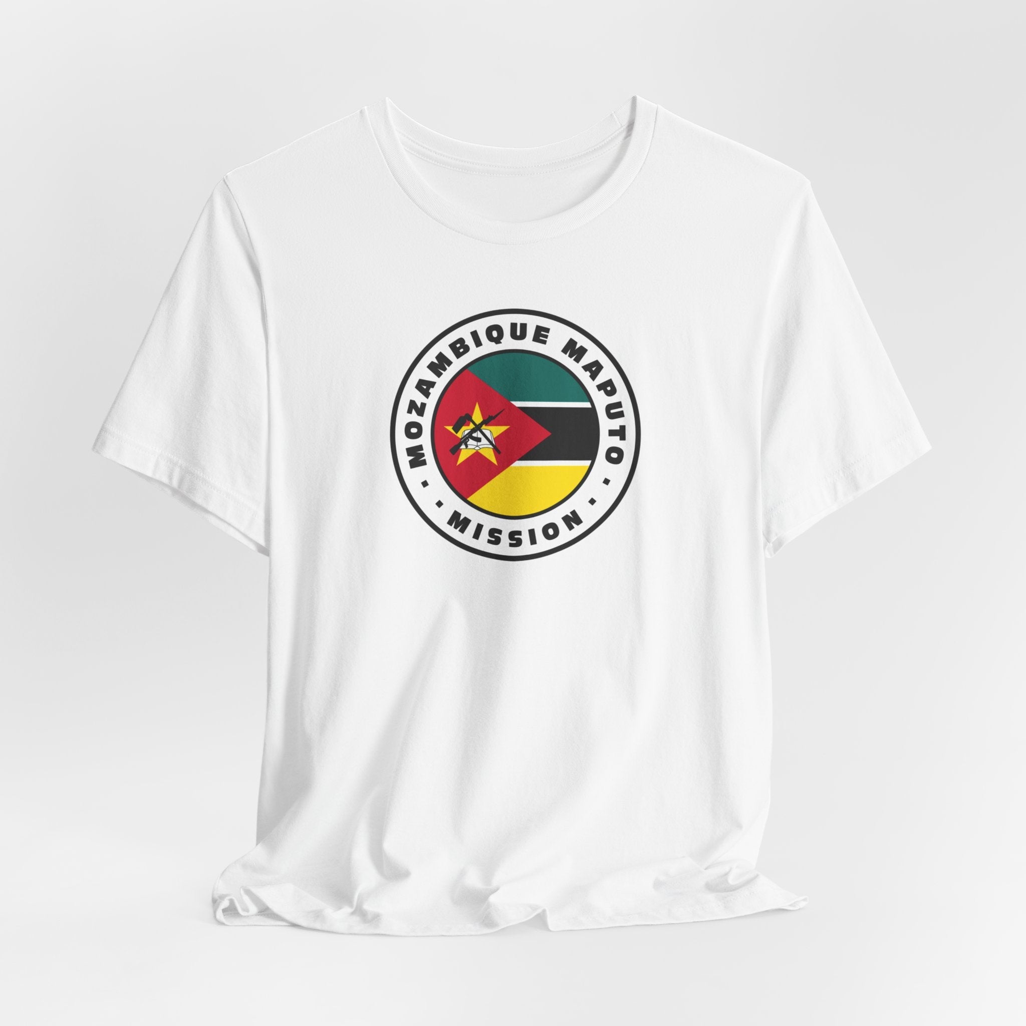 Mozambique Maputo Mission Flag Logo (White Border) T-shirt - Mission Wishlist - LDS Missionary Gift Store