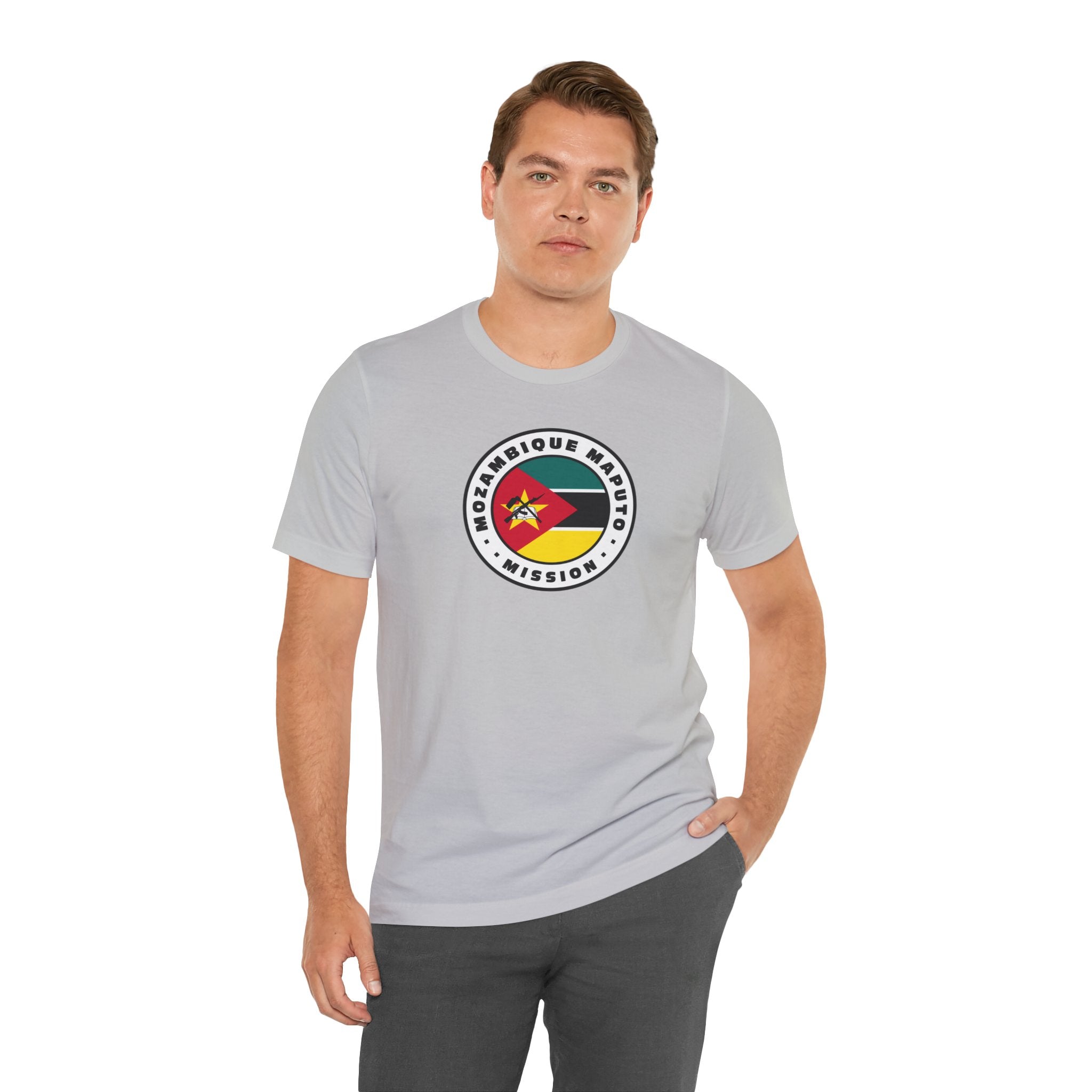 Mozambique Maputo Mission Flag Logo (White Border) T-shirt - Mission Wishlist - LDS Missionary Gift Store