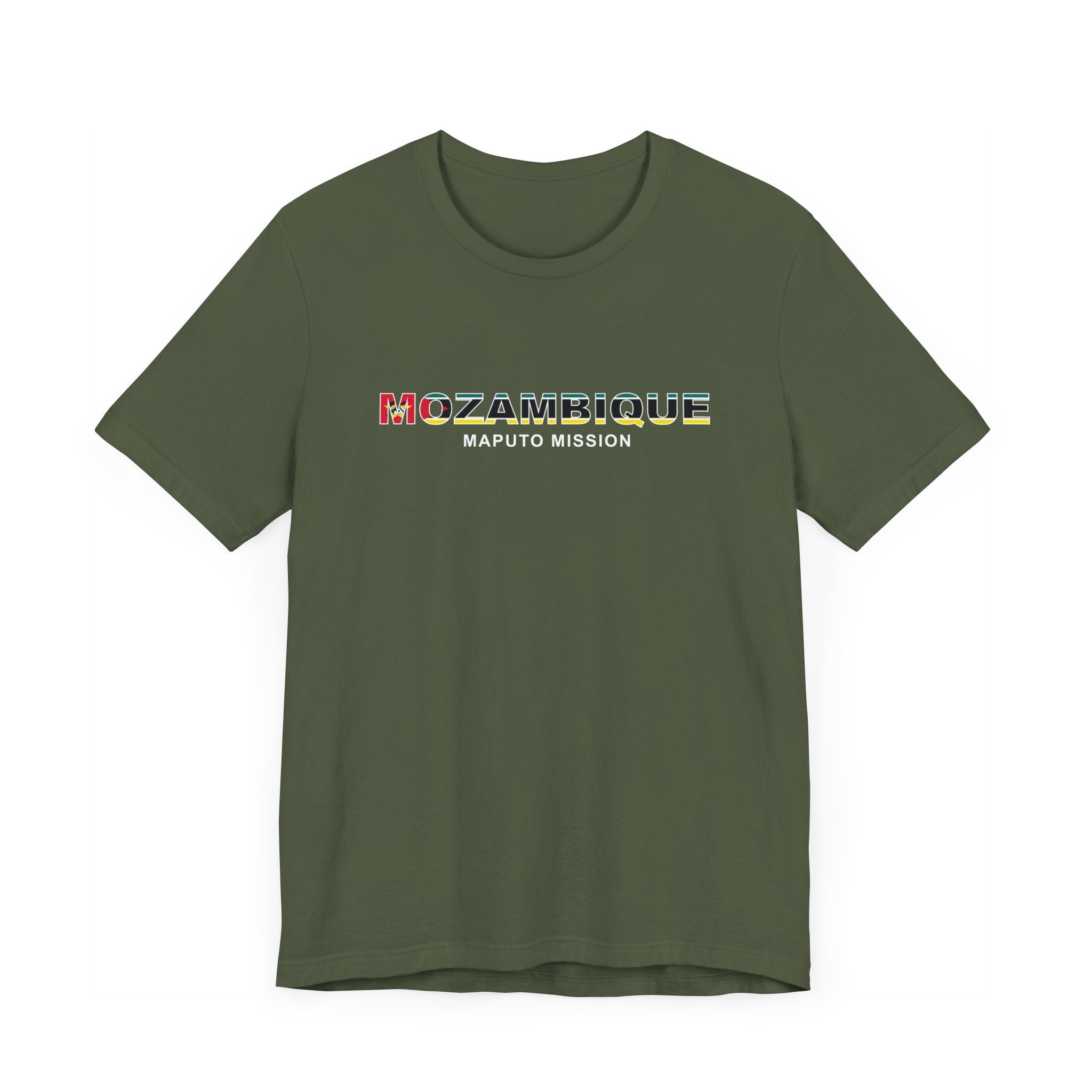Mozambique Maputo Mission Flag Title T-shirt - Mission Wishlist - LDS Missionary Gift Store