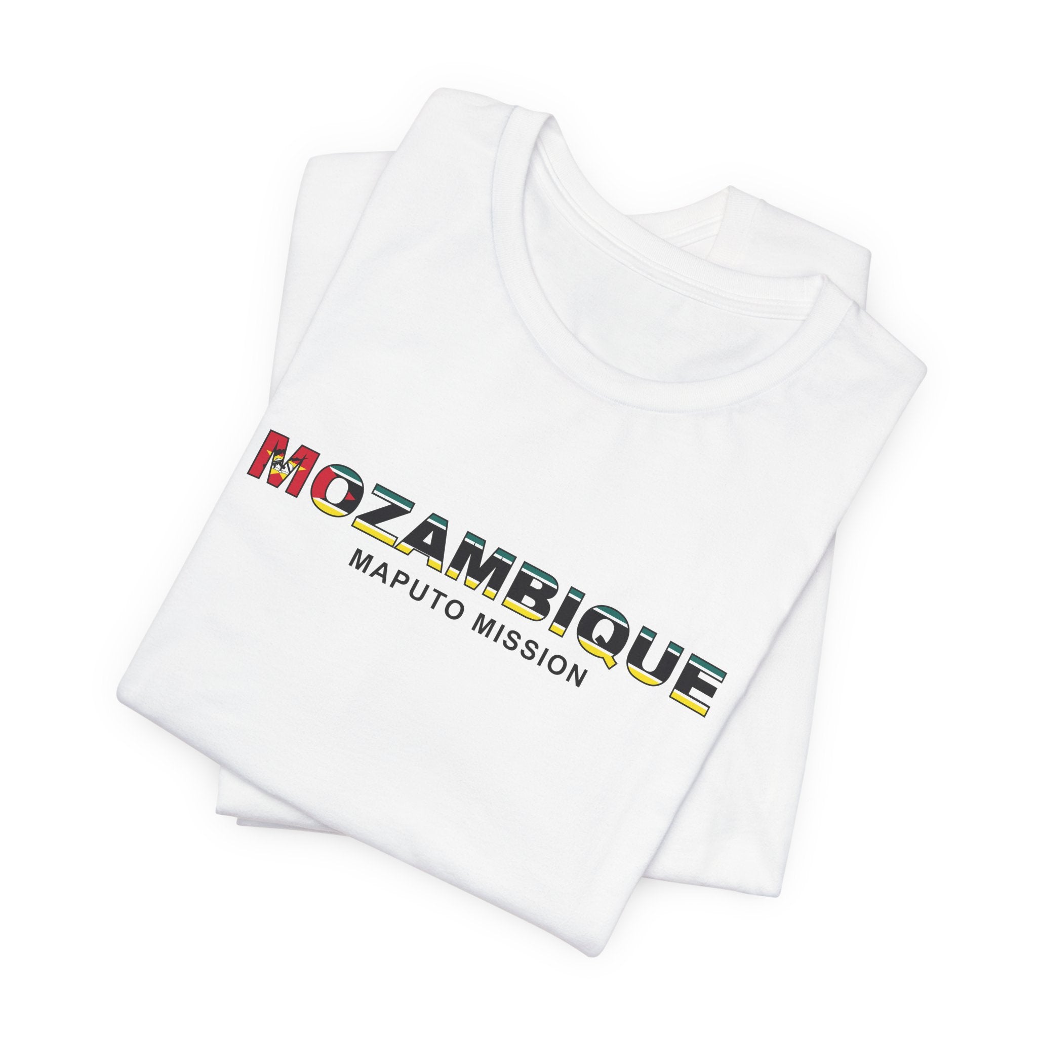 Mozambique Maputo Mission Flag Title T-shirt - Mission Wishlist - LDS Missionary Gift Store