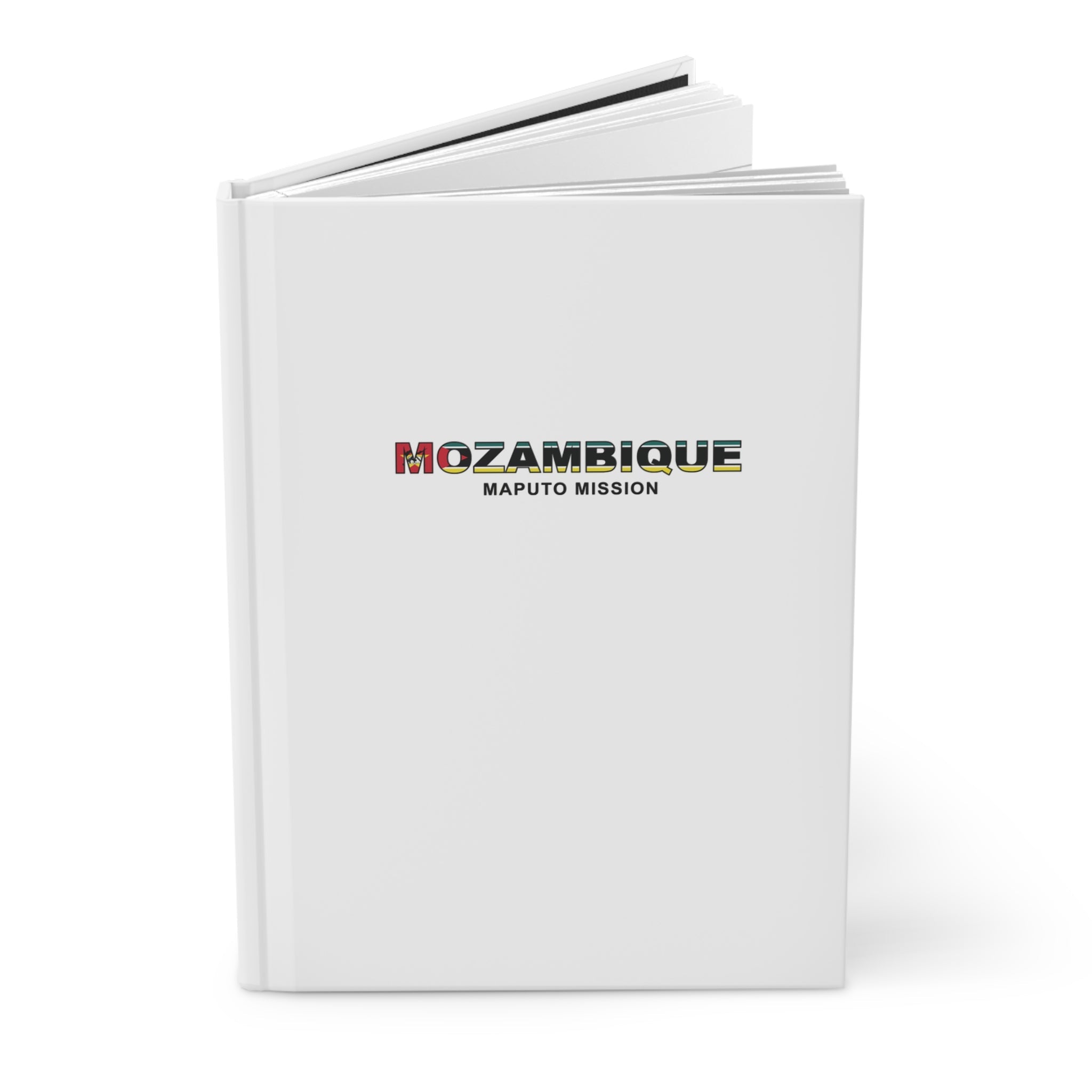 Mozambique Maputo Mission Flag Title White Hardcover Journal Matte - Mission Wishlist - LDS Missionary Gift Store
