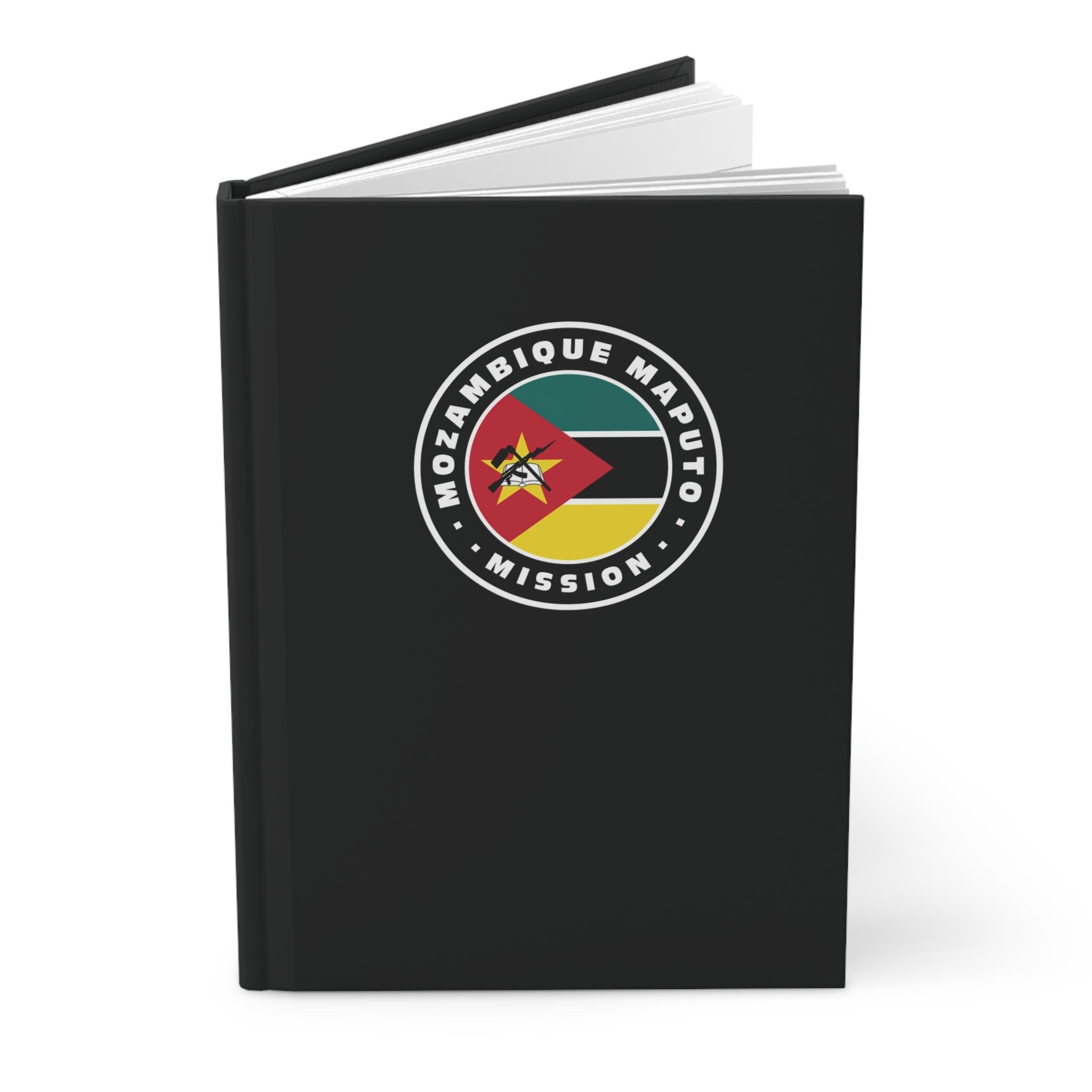 Mozambique Maputo Mission Logo Design Black Hardcover Journal Matte - Mission Wishlist - LDS Missionary Gift Store