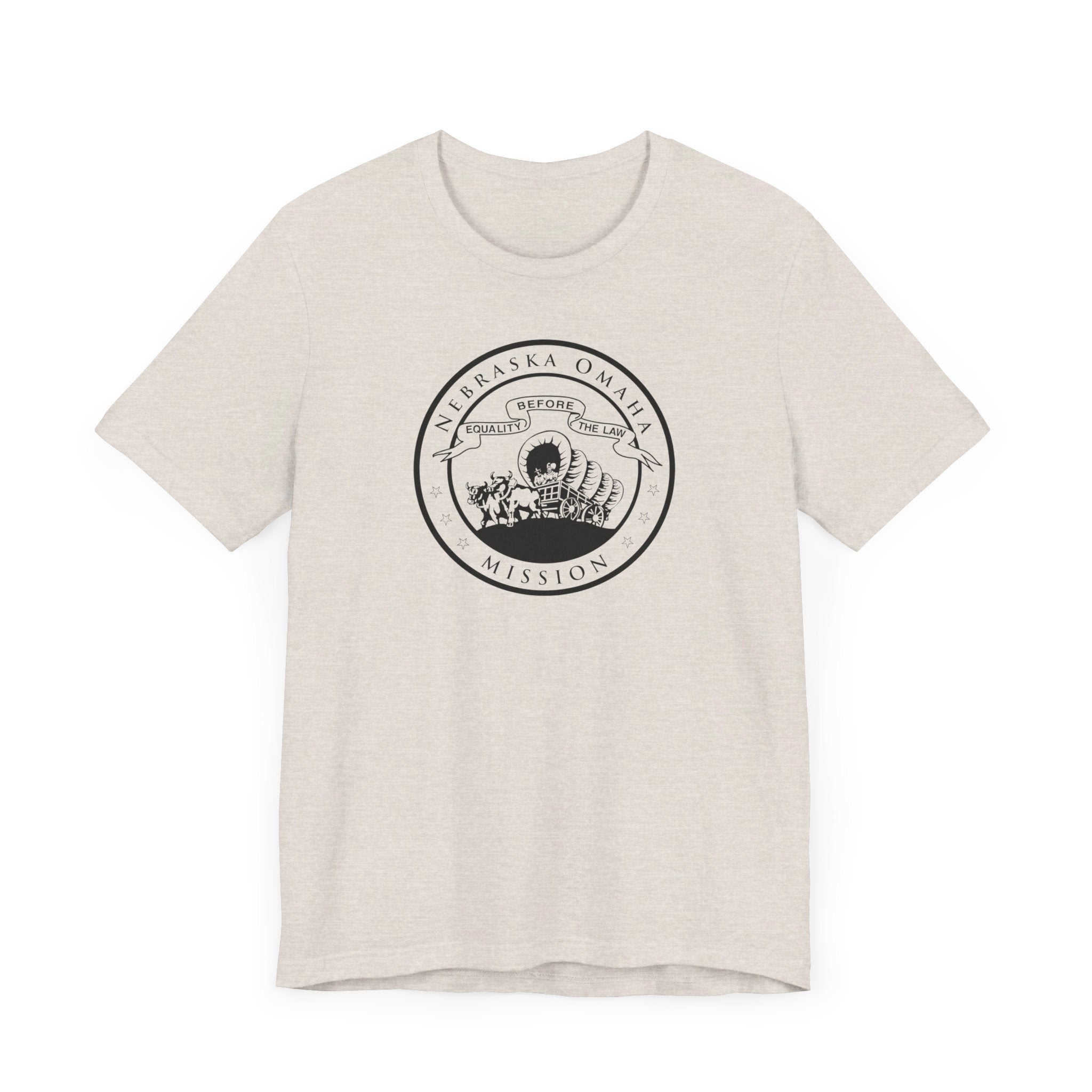 Nebraska Omaha Mission Circular Monochrome Logo T-Shirt - Mission Wishlist - LDS Missionary Gift Store