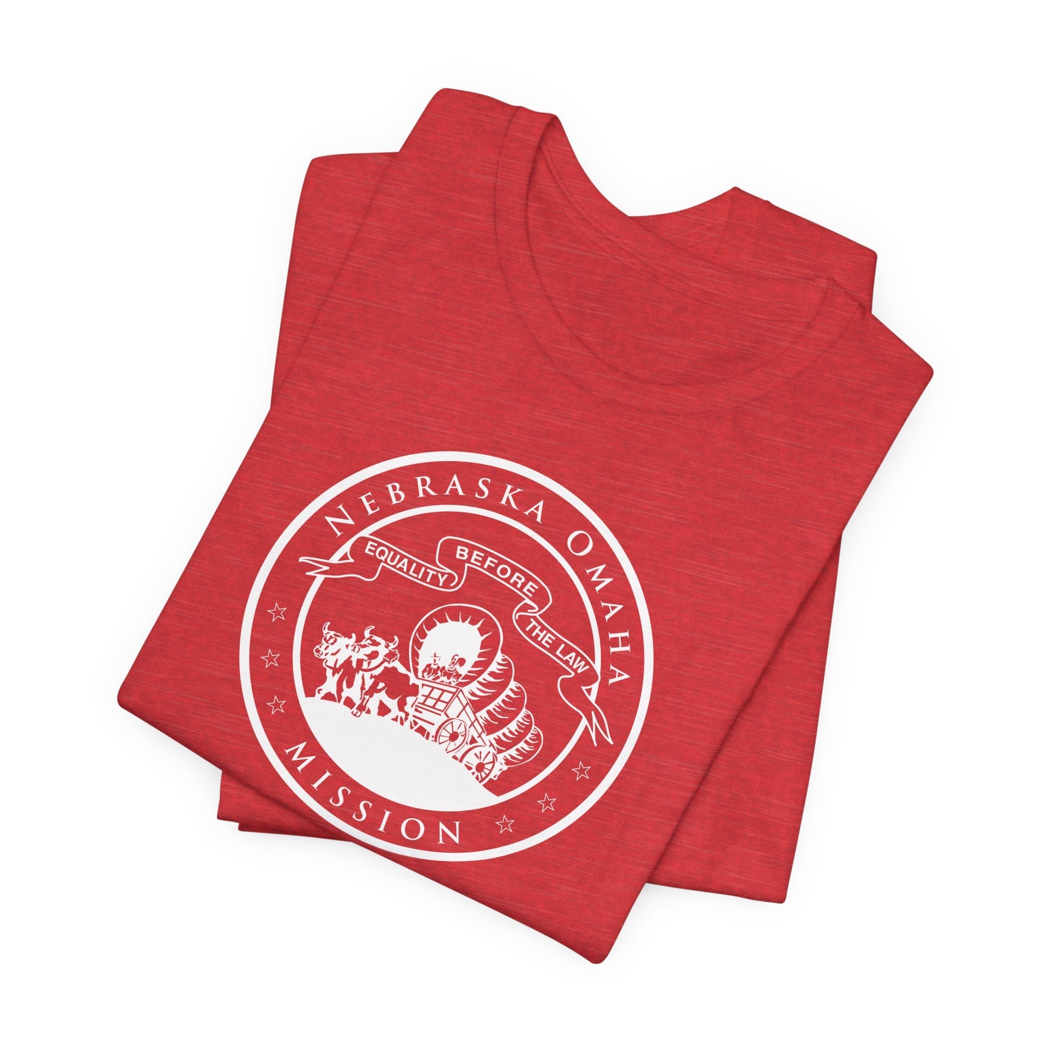 Nebraska Omaha Mission Circular Monochrome Logo T-Shirt - Mission Wishlist - LDS Missionary Gift Store