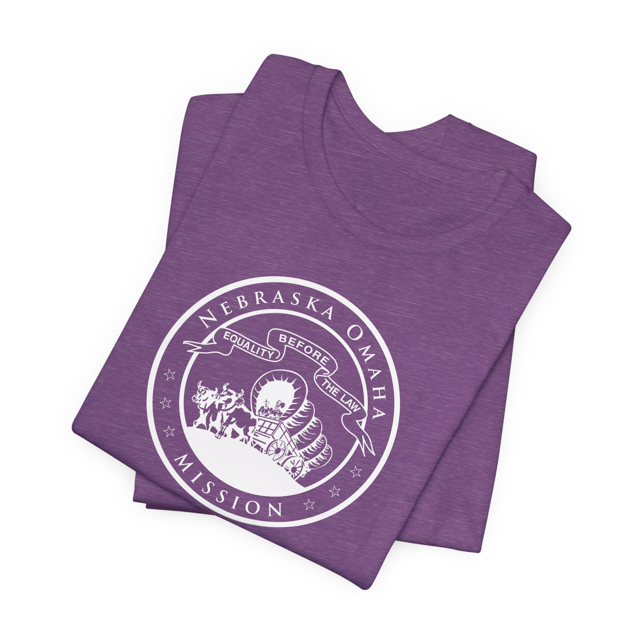 Nebraska Omaha Mission Circular Monochrome Logo T-Shirt - Mission Wishlist - LDS Missionary Gift Store