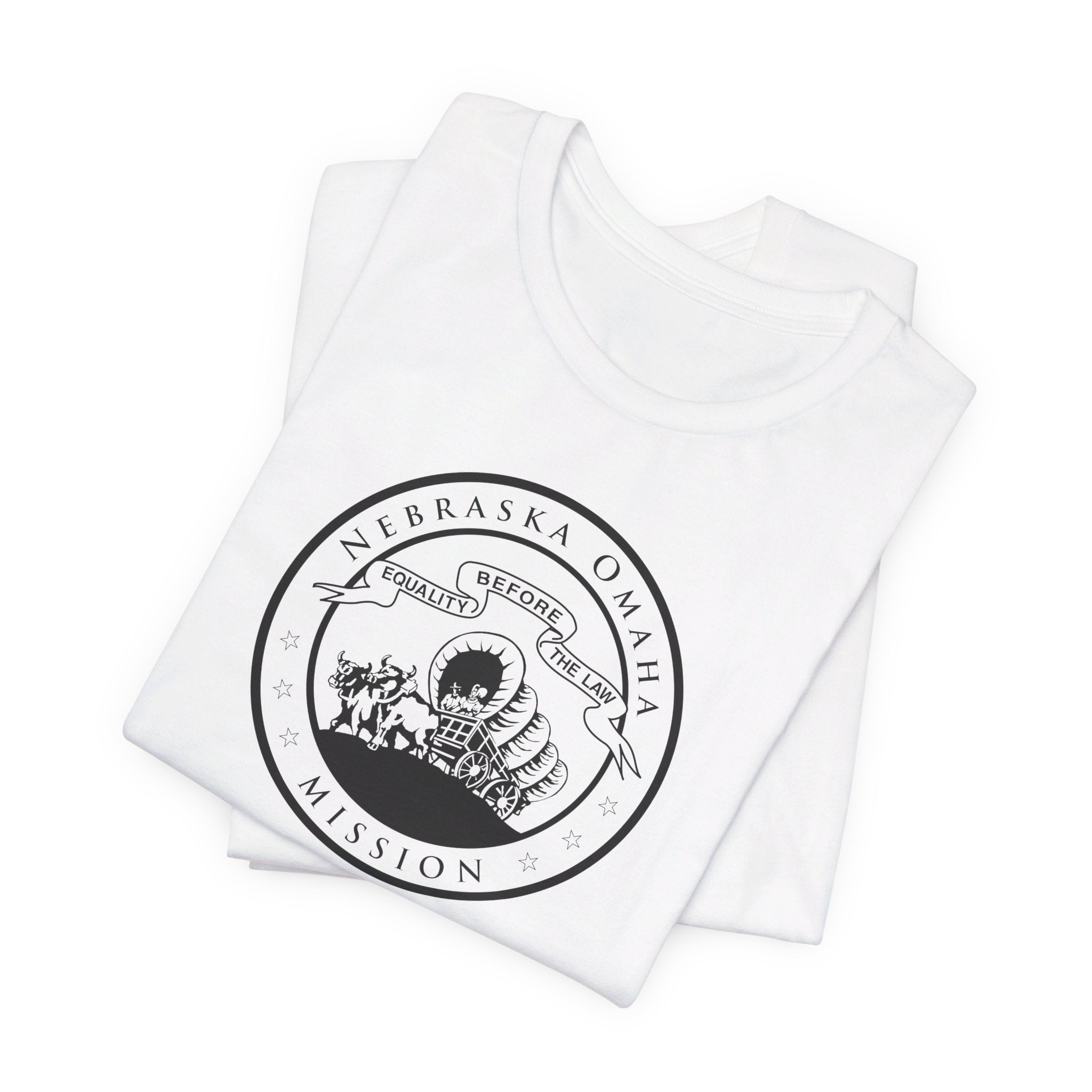 Nebraska Omaha Mission Circular Monochrome Logo T-Shirt - Mission Wishlist - LDS Missionary Gift Store