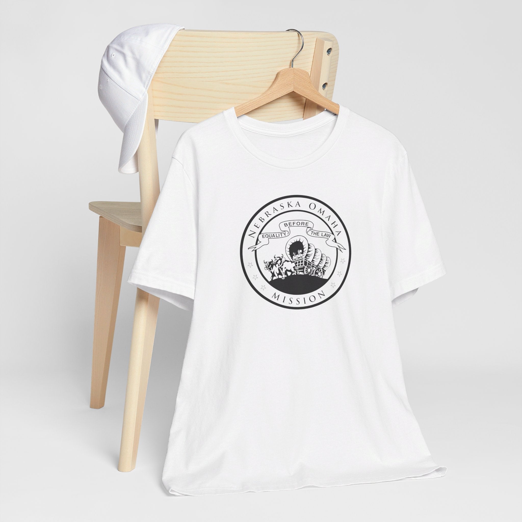 Nebraska Omaha Mission Circular Monochrome Logo T-Shirt - Mission Wishlist - LDS Missionary Gift Store