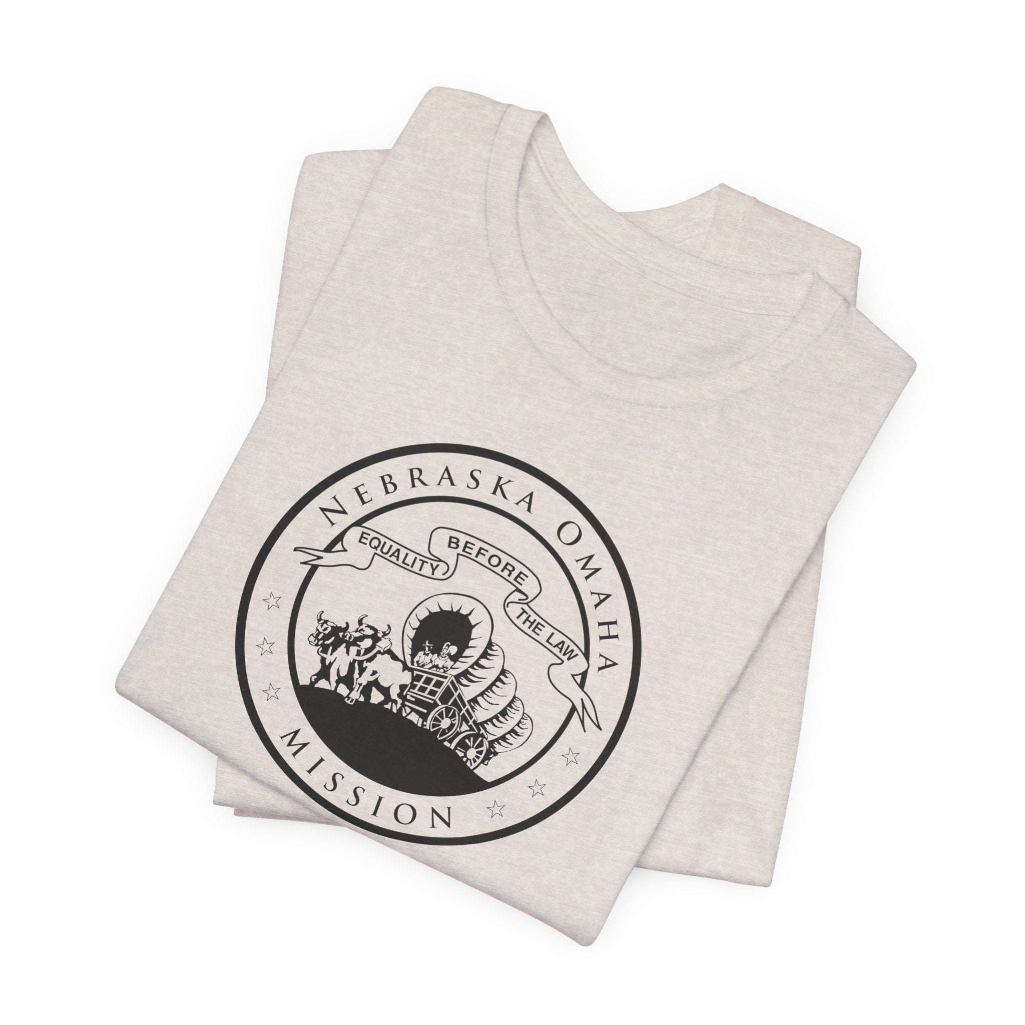 Nebraska Omaha Mission Circular Monochrome Logo T-Shirt - Mission Wishlist - LDS Missionary Gift Store