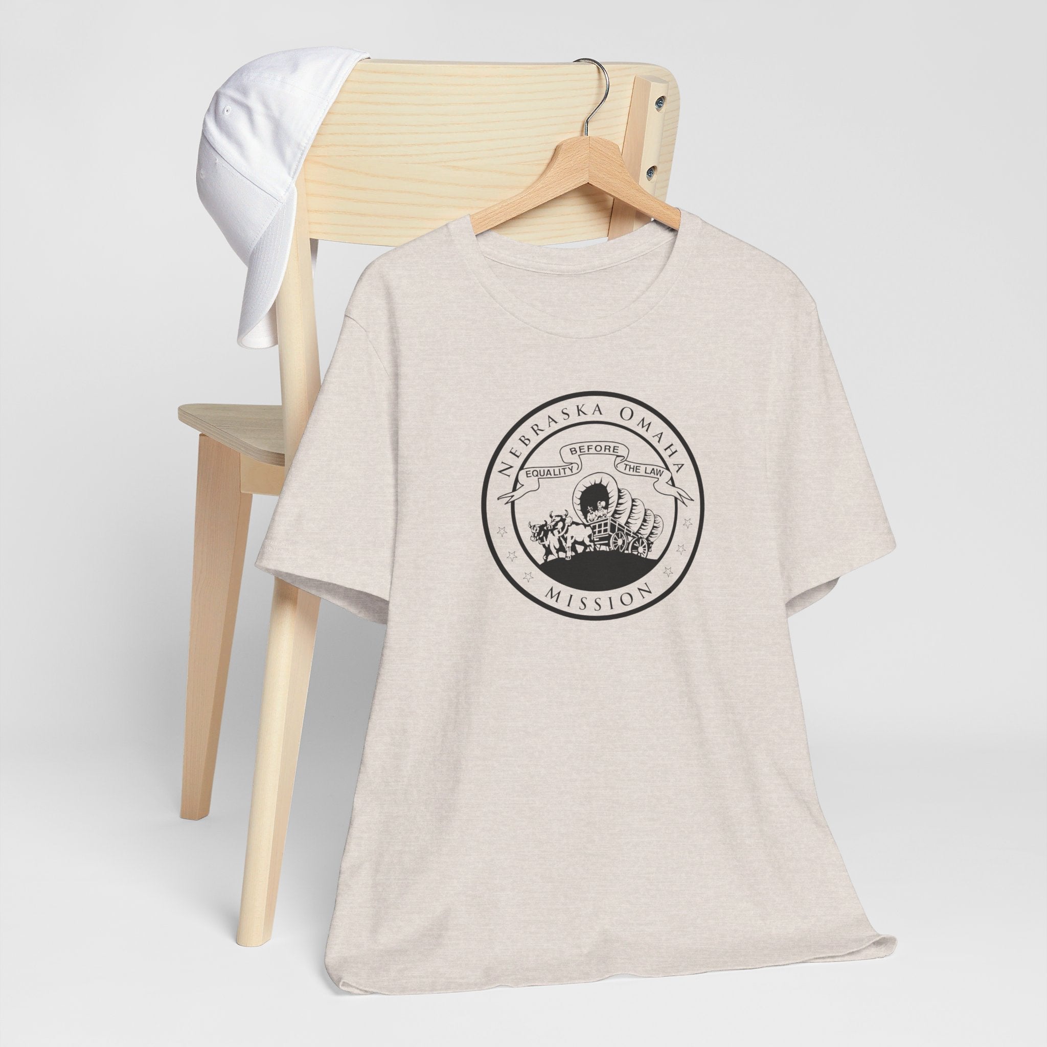 Nebraska Omaha Mission Circular Monochrome Logo T-Shirt - Mission Wishlist - LDS Missionary Gift Store