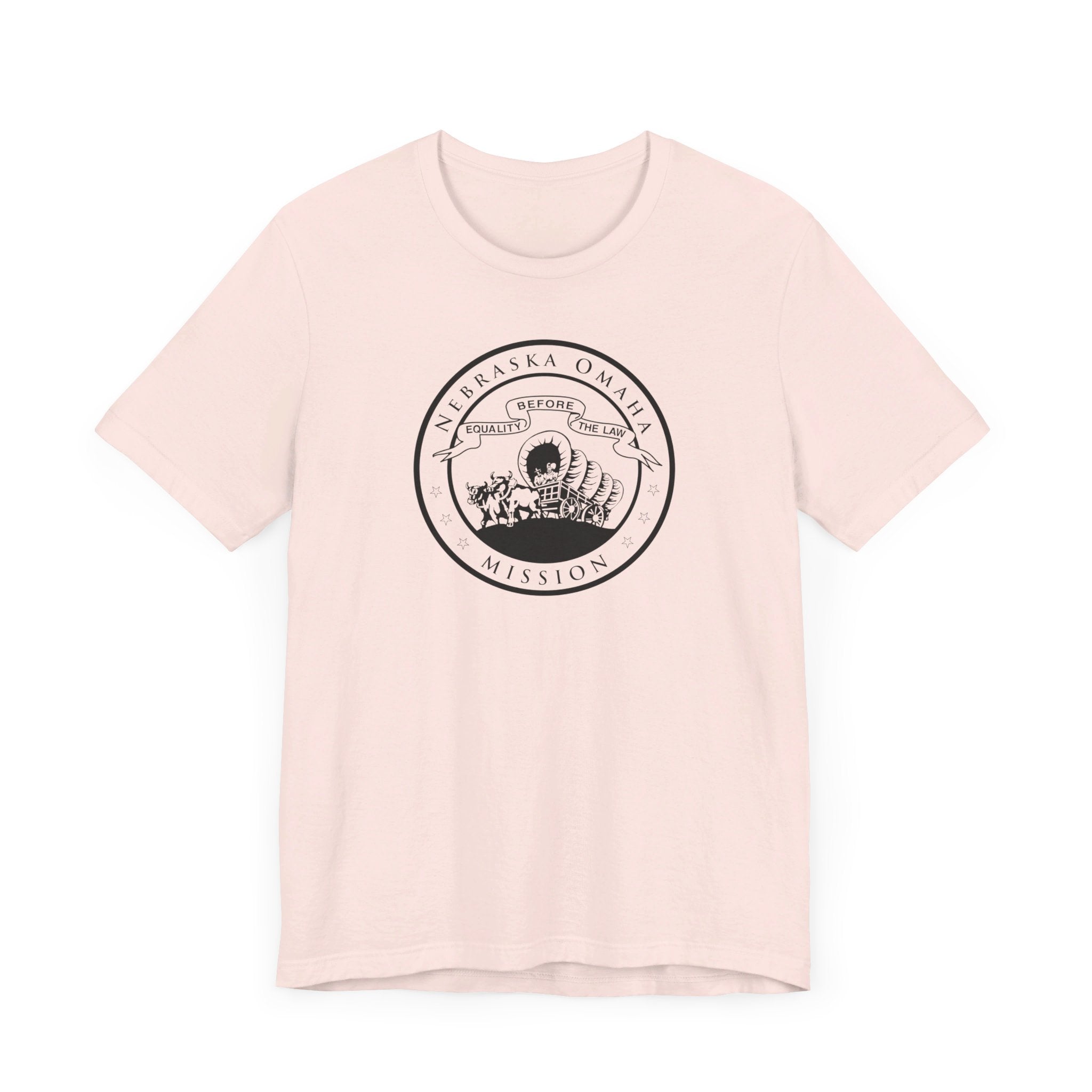 Nebraska Omaha Mission Circular Monochrome Logo T-Shirt - Mission Wishlist - LDS Missionary Gift Store