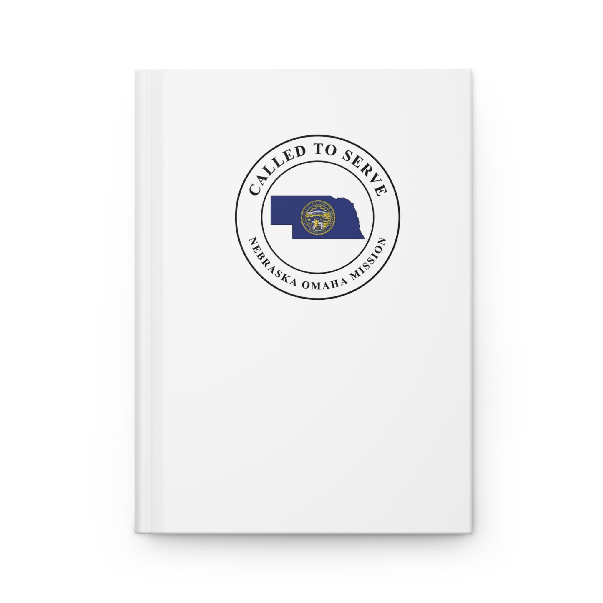 Nebraska Omaha Mission Flag Map Called to Serve White Hardcover Journal Matte - Mission Wishlist - LDS Missionary Gift Store