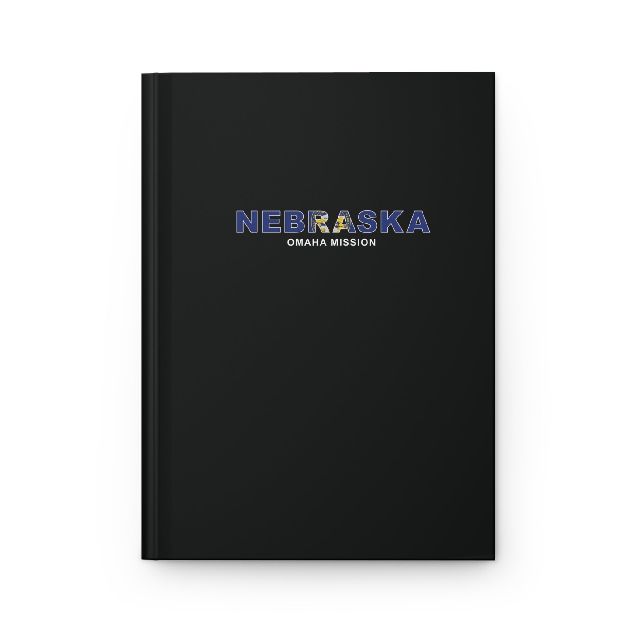 Nebraska Omaha Mission Flag Title Black Hardcover Journal Matte - Mission Wishlist - LDS Missionary Gift Store