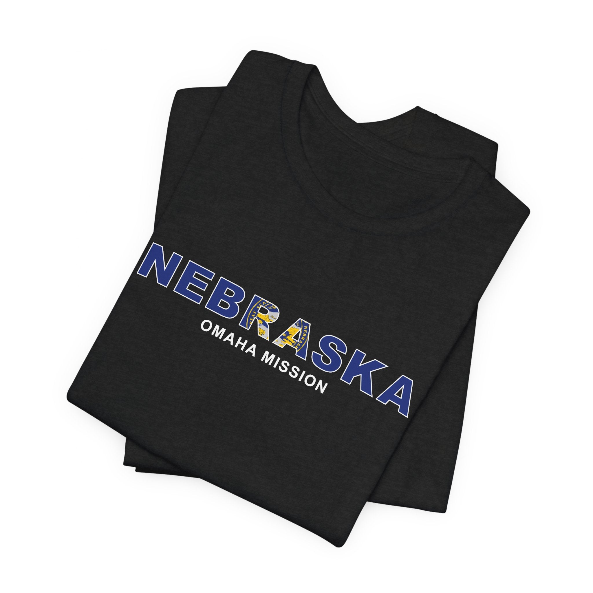 Nebraska Omaha Mission Flag Title T-shirt - Mission Wishlist - LDS Missionary Gift Store