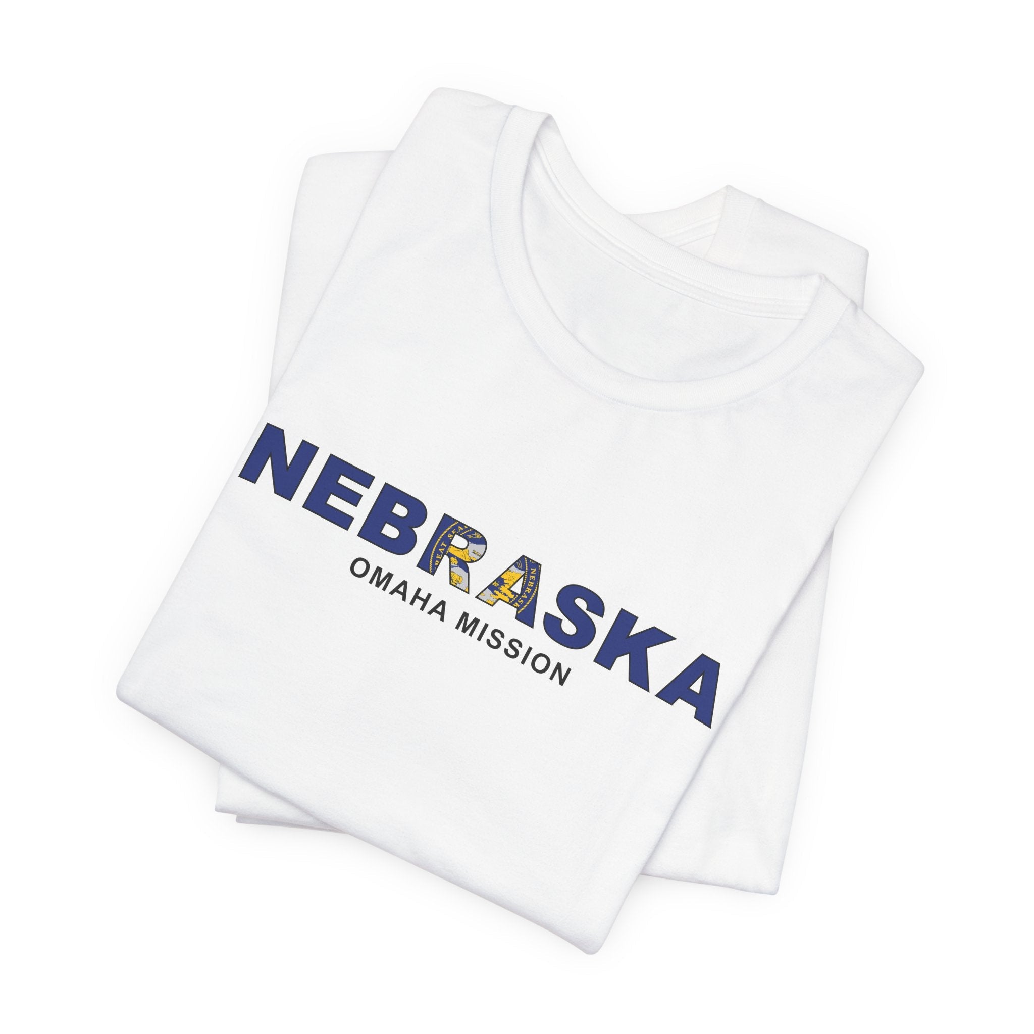 Nebraska Omaha Mission Flag Title T-shirt - Mission Wishlist - LDS Missionary Gift Store