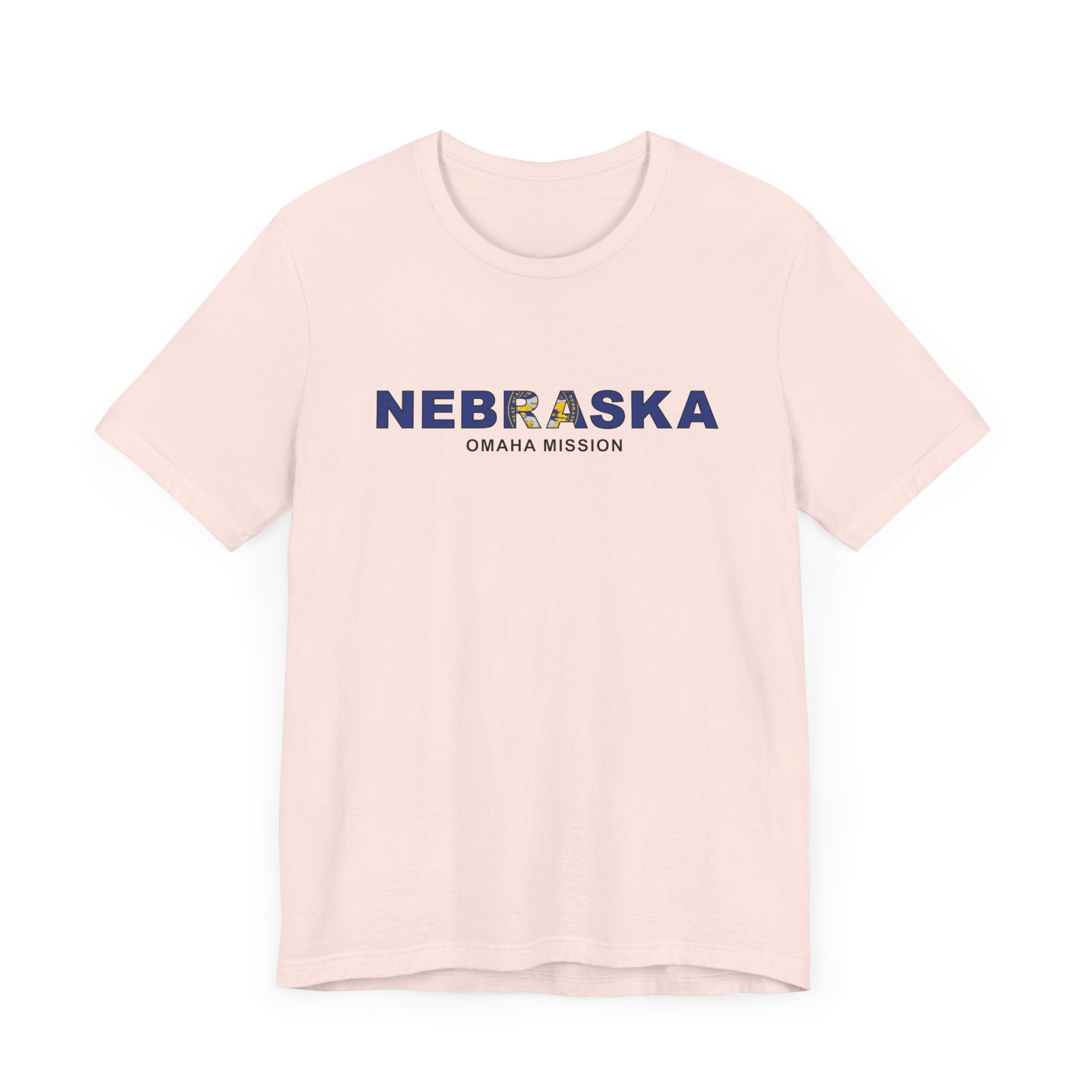 Nebraska Omaha Mission Flag Title T-shirt - Mission Wishlist - LDS Missionary Gift Store