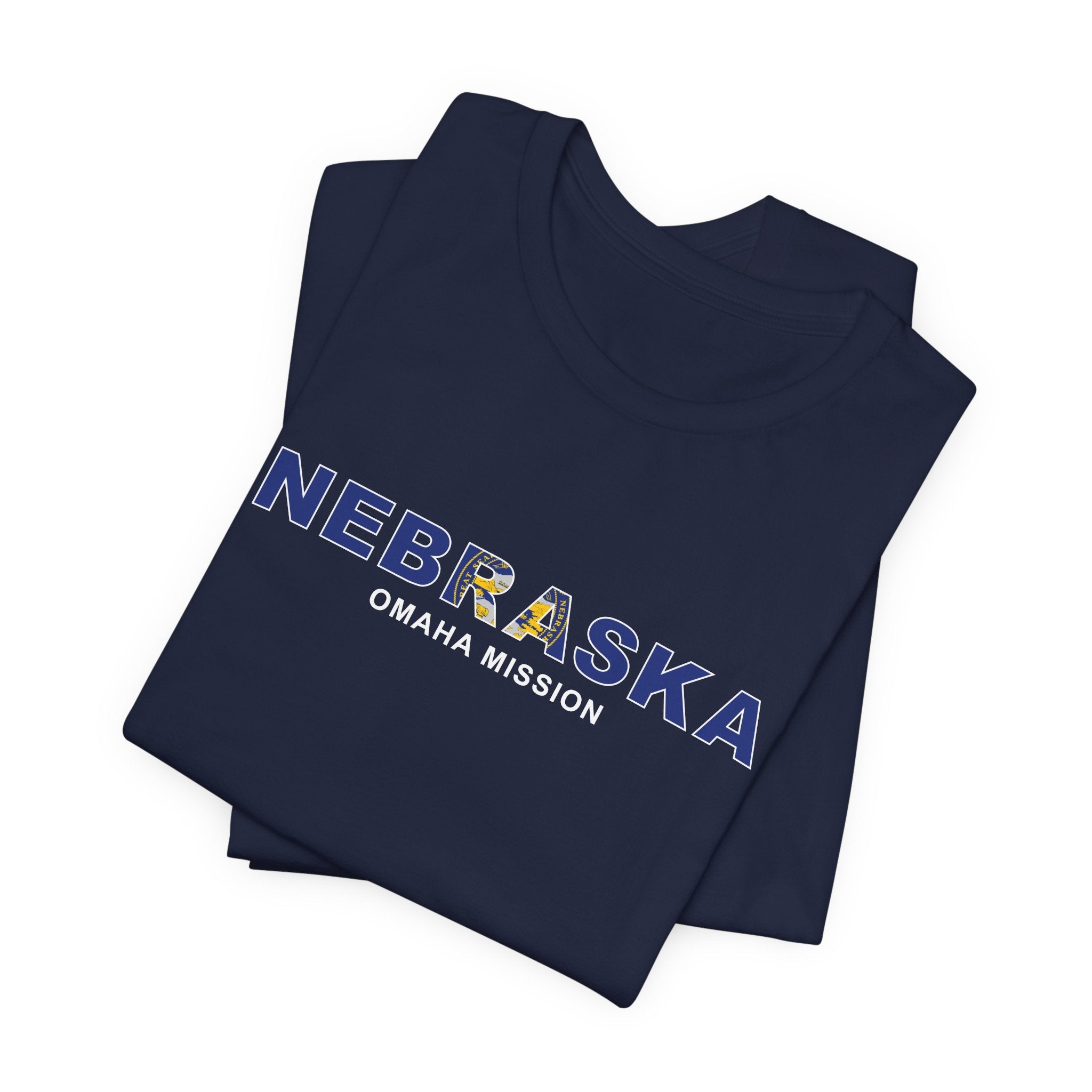 Nebraska Omaha Mission Flag Title T-shirt - Mission Wishlist - LDS Missionary Gift Store