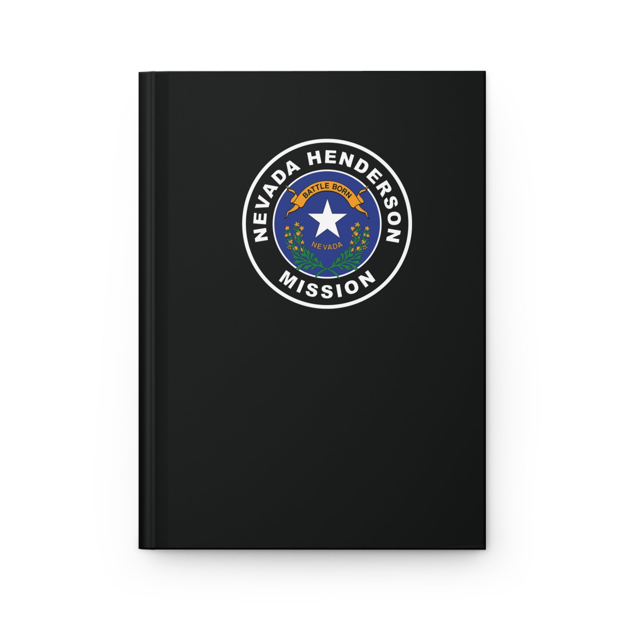Nevada Henderson Mission Logo Design Black Hardcover Journal Matte - Mission Wishlist - LDS Missionary Gift Store