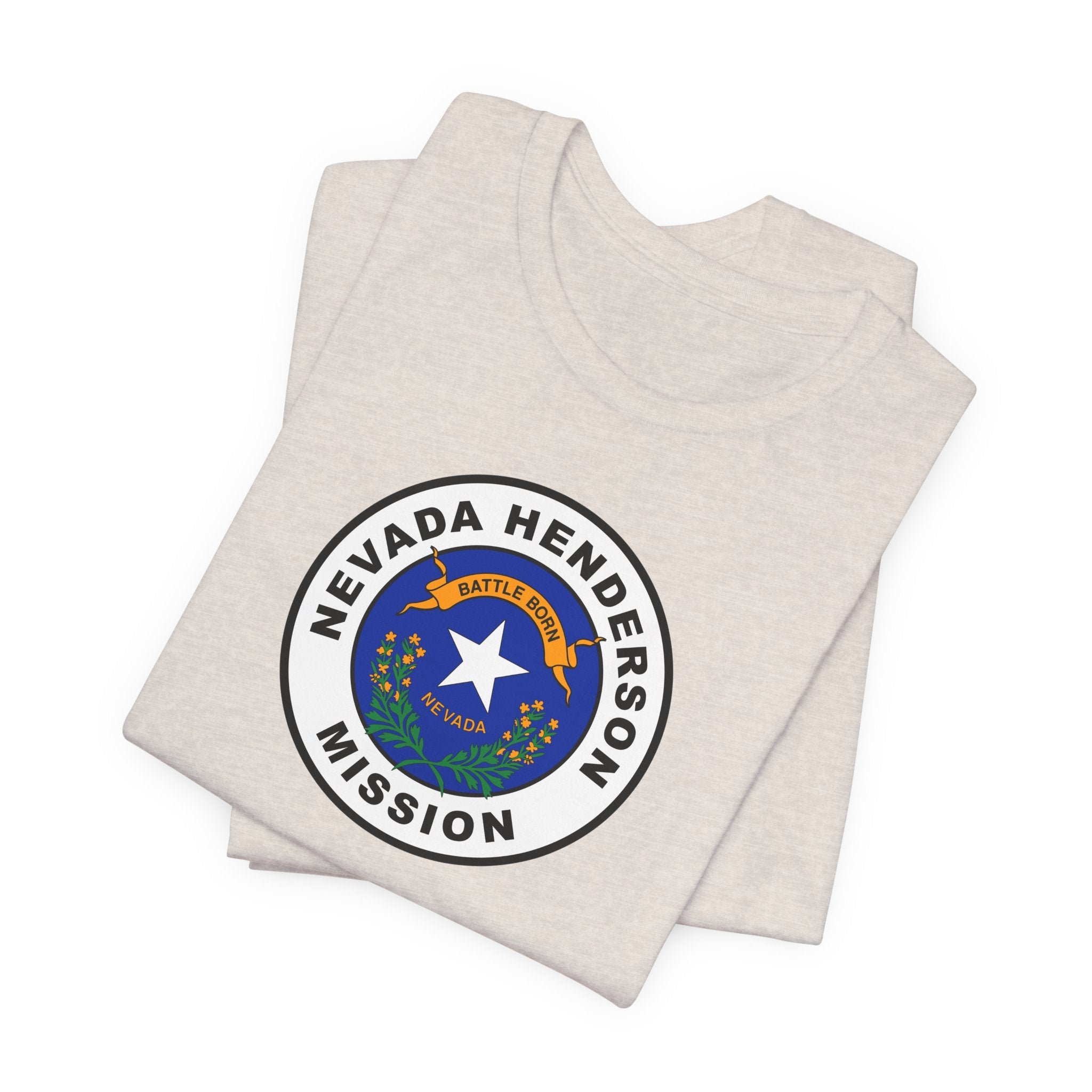 Nevada Henderson Mission State Flag Logo (White Border) T-shirt - Mission Wishlist - LDS Missionary Gift Store