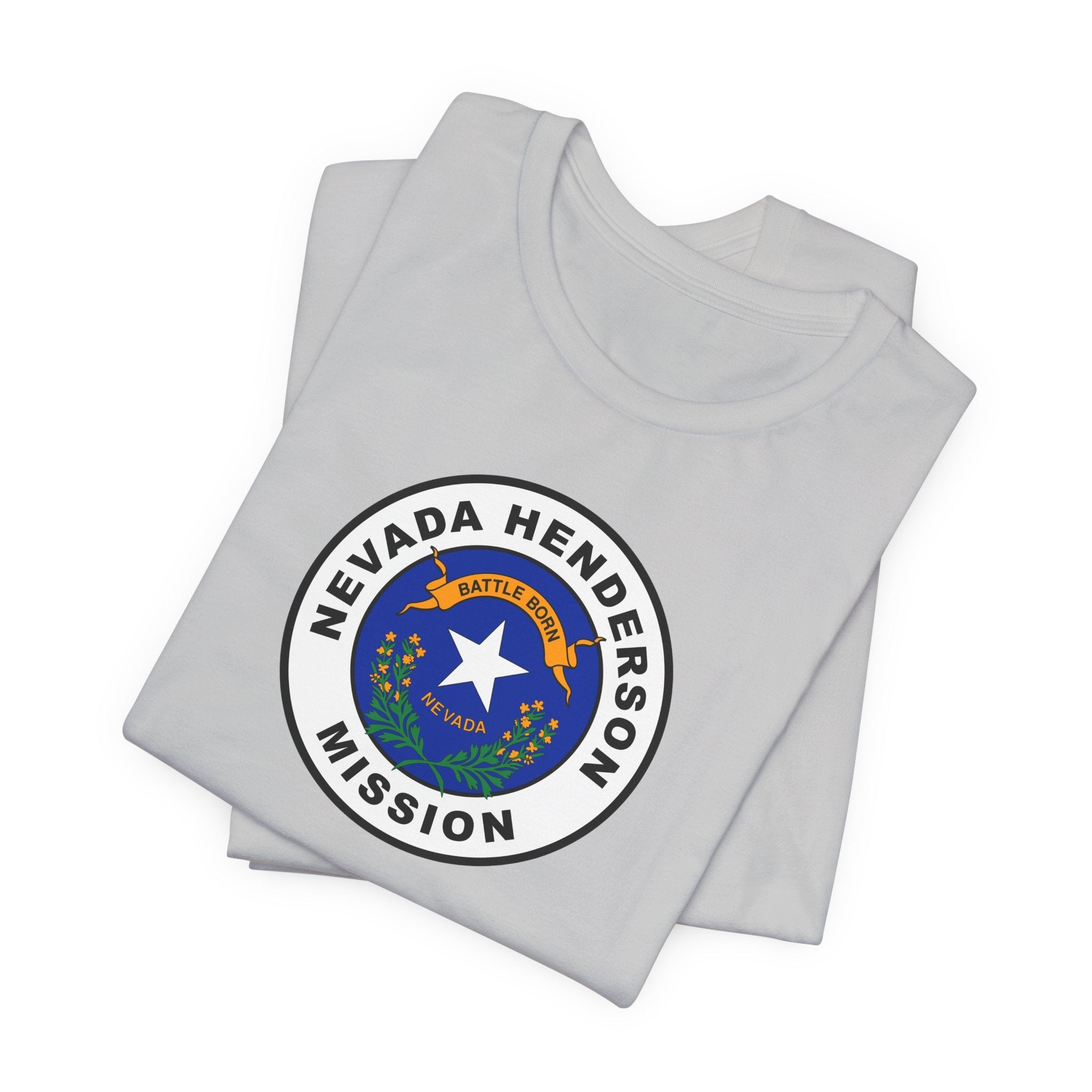 Nevada Henderson Mission State Flag Logo (White Border) T-shirt - Mission Wishlist - LDS Missionary Gift Store