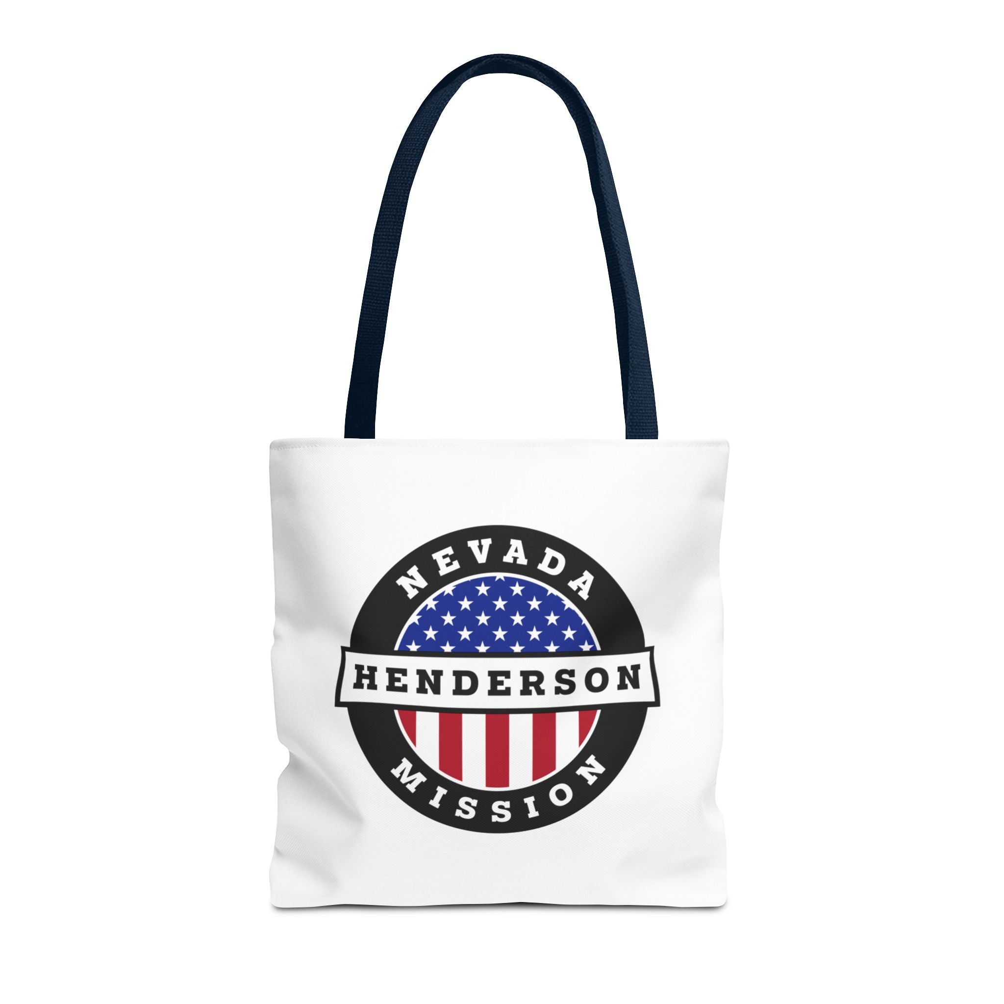 Nevada Henderson Mission USA Flag Logo Tote Bag White - Mission Wishlist - LDS Missionary Gift Store