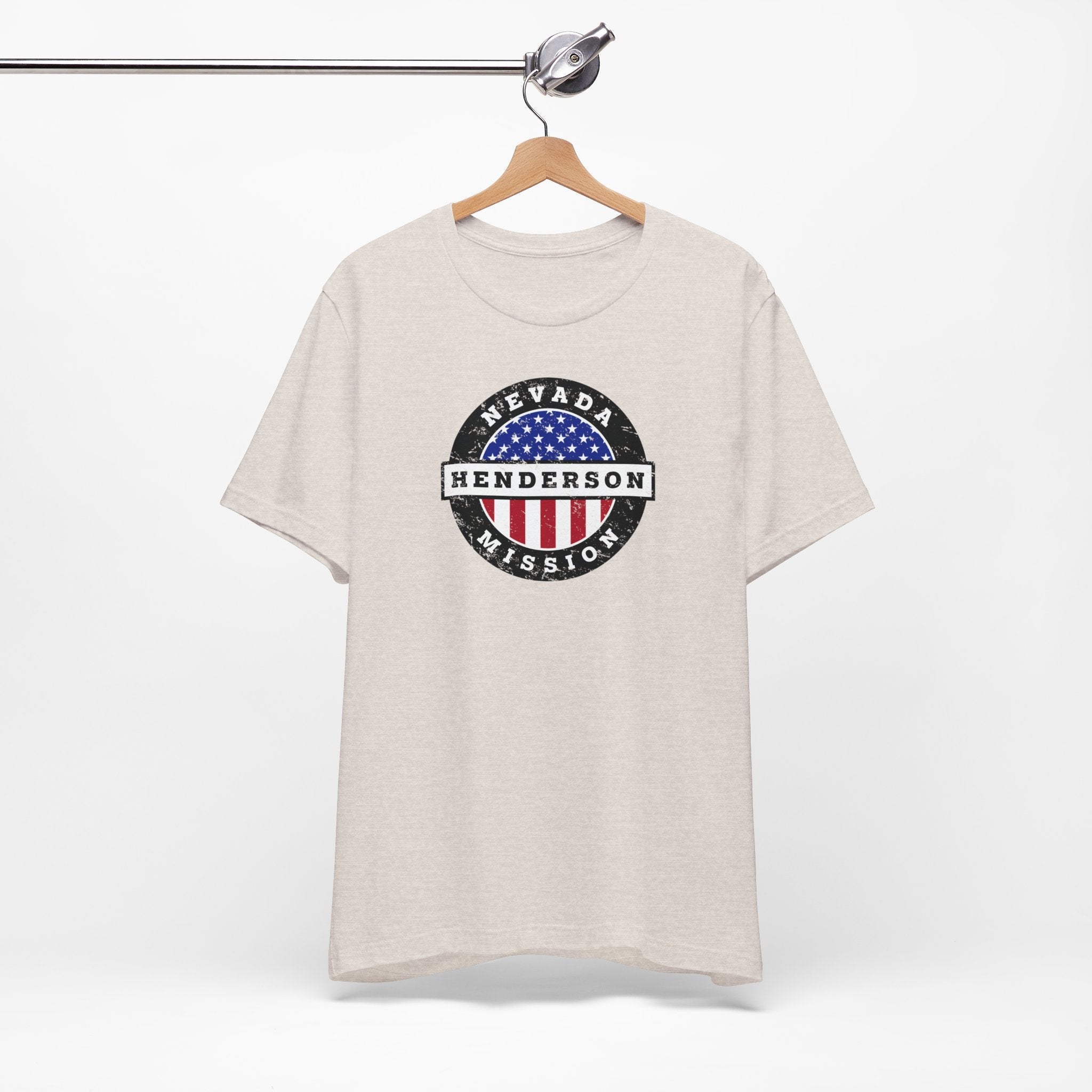 Nevada Henderson Mission Vintage Circular USA Flag T-Shirt - Mission Wishlist - LDS Missionary Gift Store