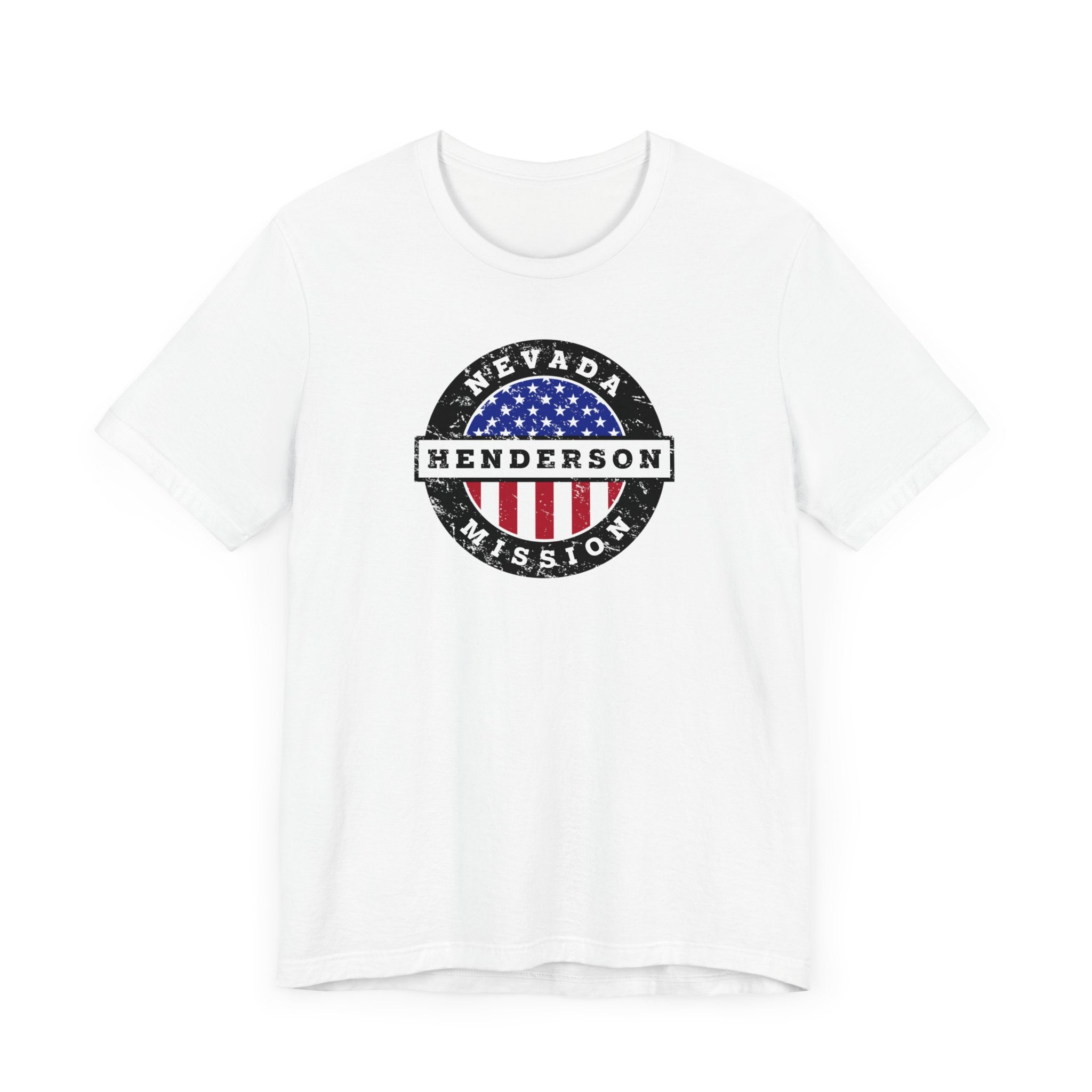 Nevada Henderson Mission Vintage Circular USA Flag T-Shirt - Mission Wishlist - LDS Missionary Gift Store