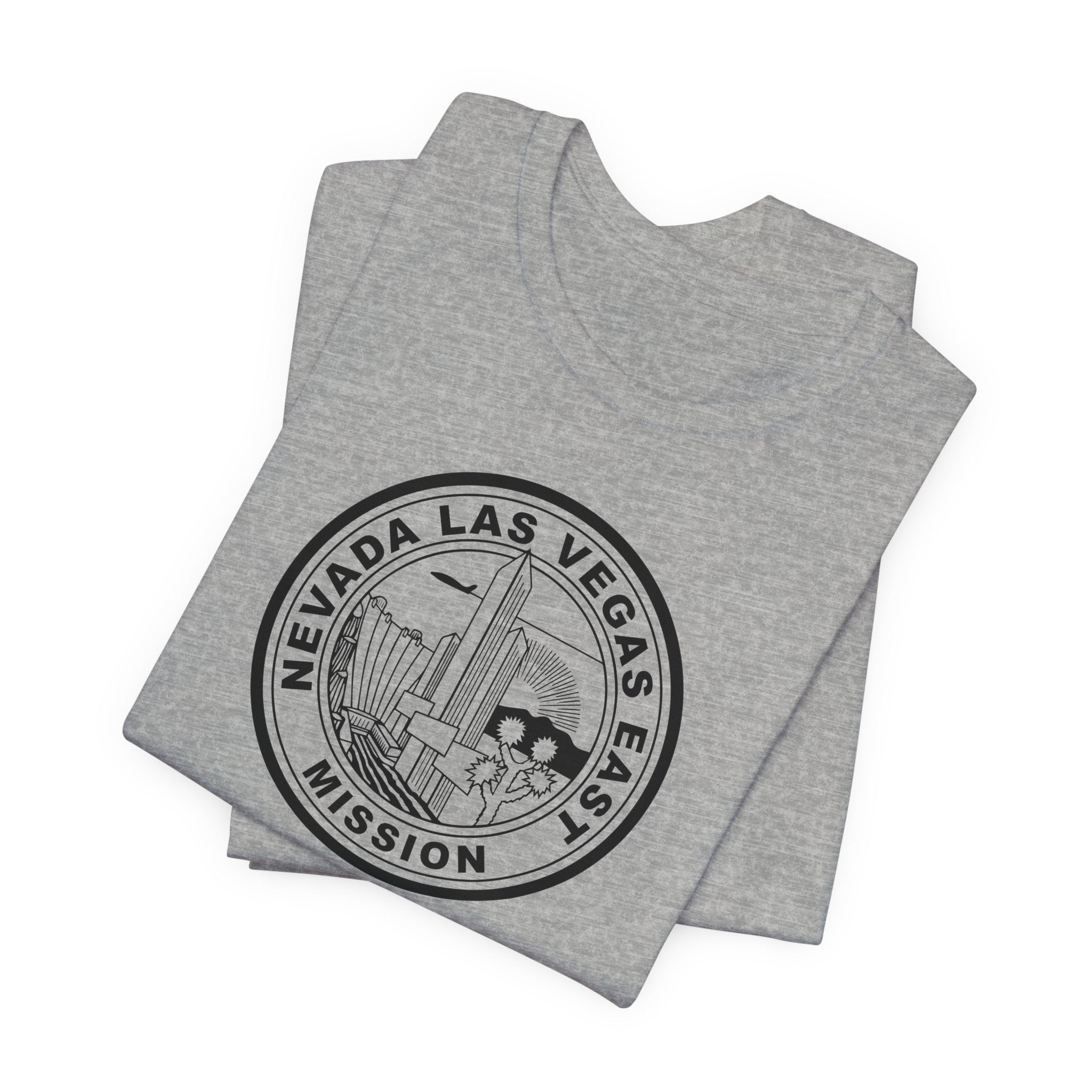 Nevada Las Vegas East Mission Circular Monochrome Logo T-Shirt - Mission Wishlist - LDS Missionary Gift Store