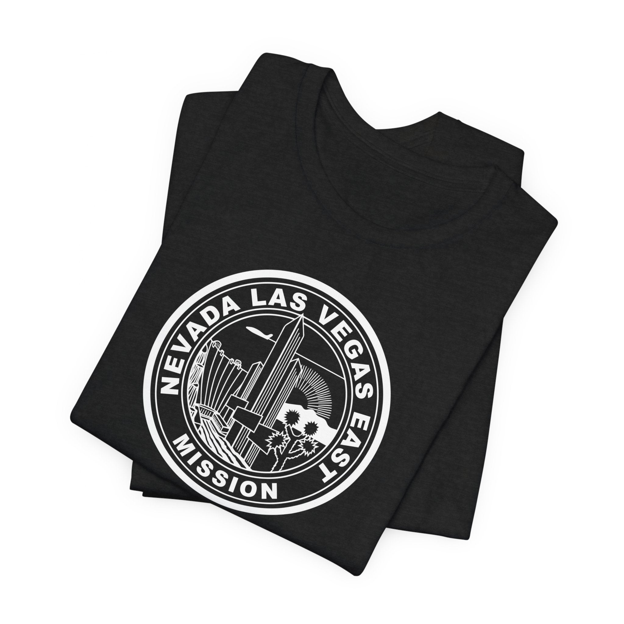 Nevada Las Vegas East Mission Circular Monochrome Logo T-Shirt - Mission Wishlist - LDS Missionary Gift Store