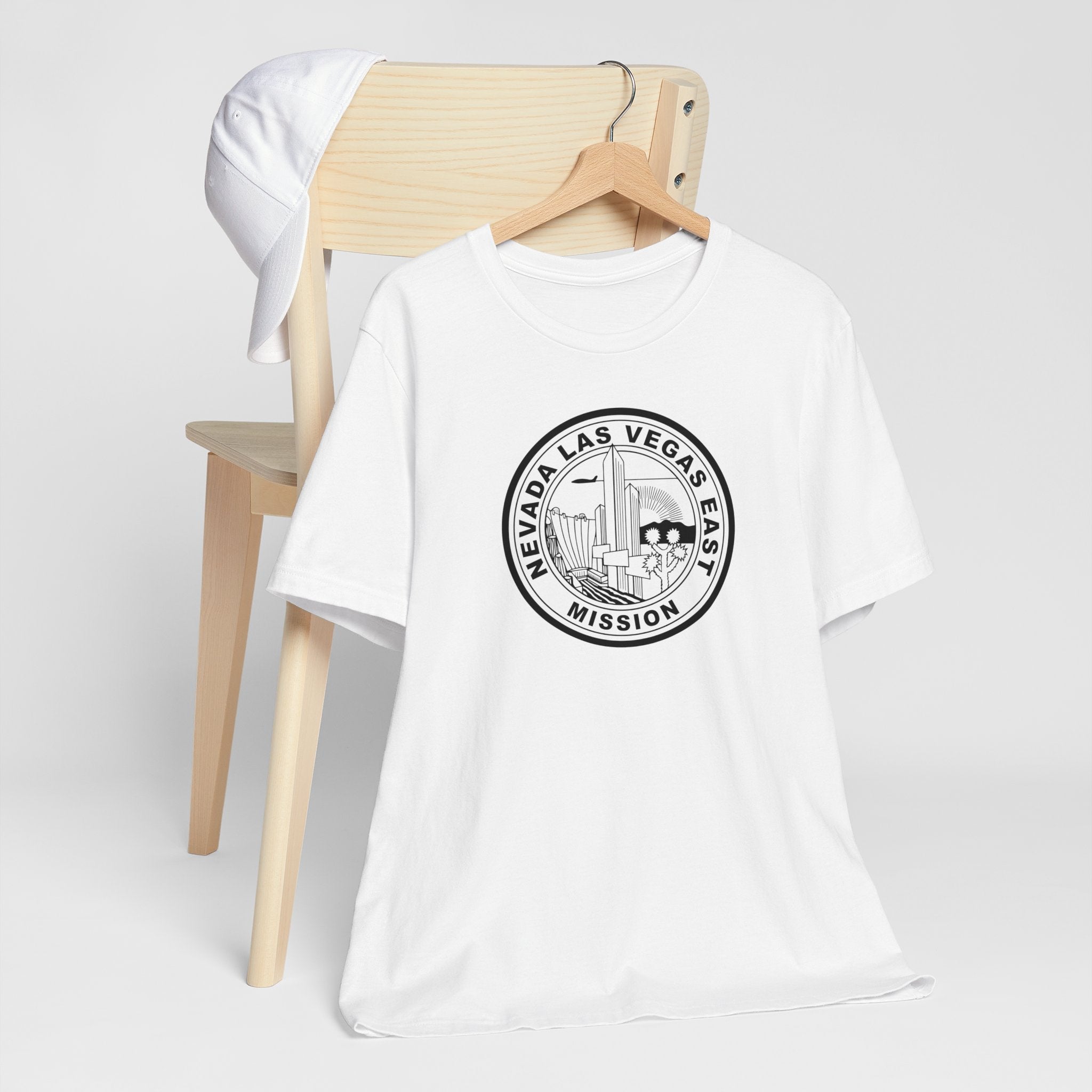 Nevada Las Vegas East Mission Circular Monochrome Logo T-Shirt - Mission Wishlist - LDS Missionary Gift Store