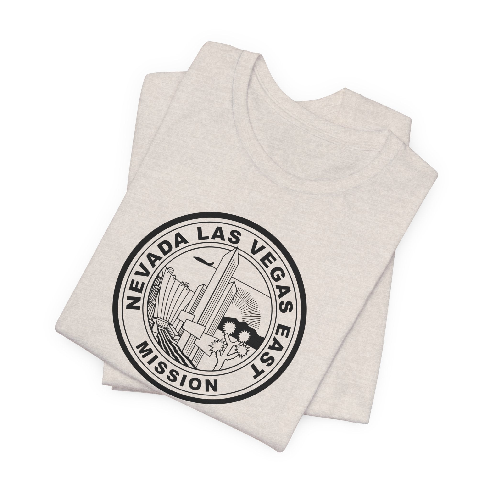 Nevada Las Vegas East Mission Circular Monochrome Logo T-Shirt - Mission Wishlist - LDS Missionary Gift Store