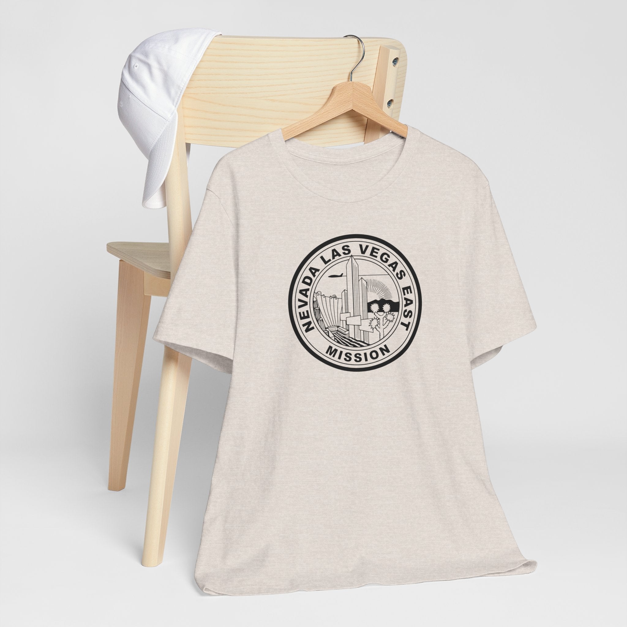 Nevada Las Vegas East Mission Circular Monochrome Logo T-Shirt - Mission Wishlist - LDS Missionary Gift Store