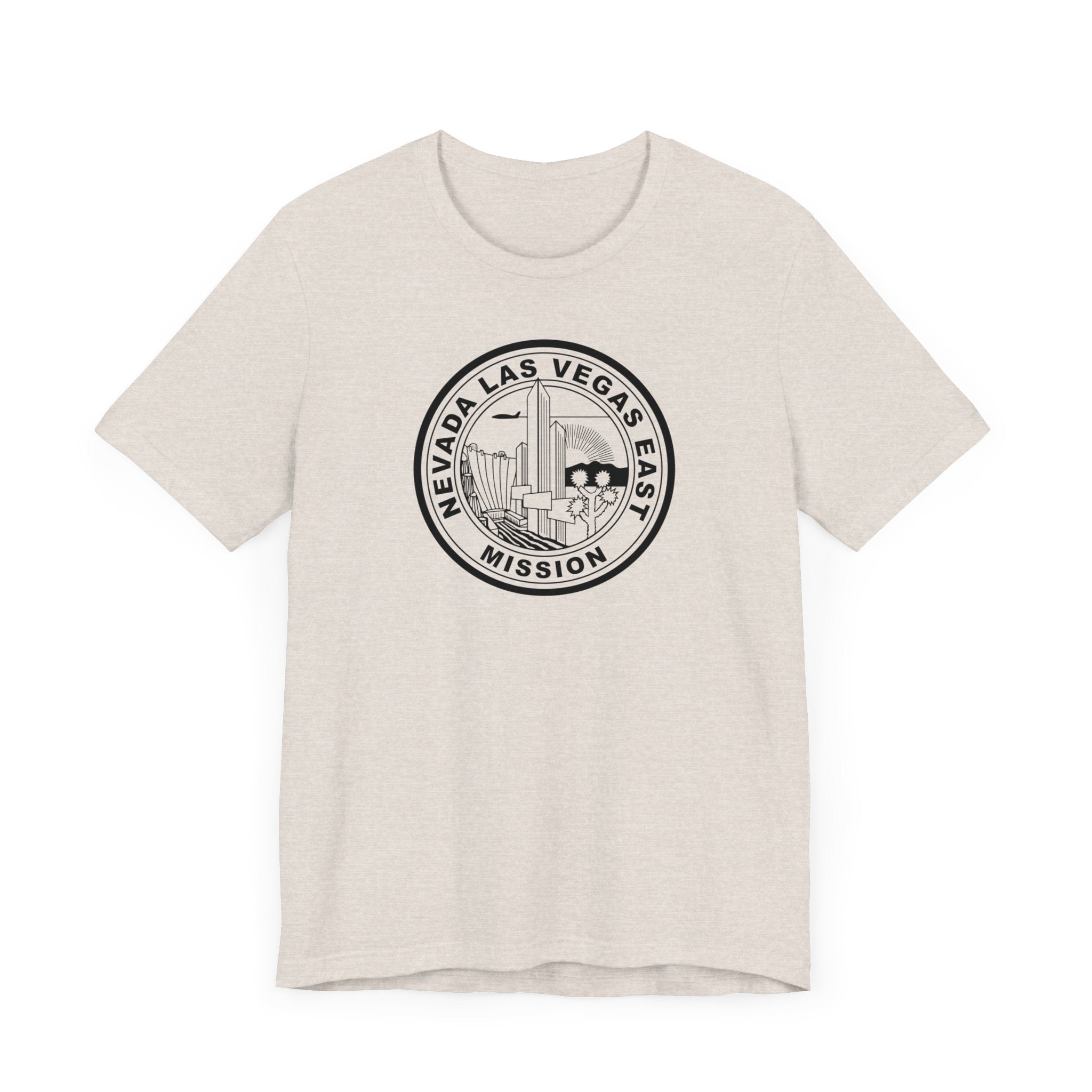 Nevada Las Vegas East Mission Circular Monochrome Logo T-Shirt - Mission Wishlist - LDS Missionary Gift Store