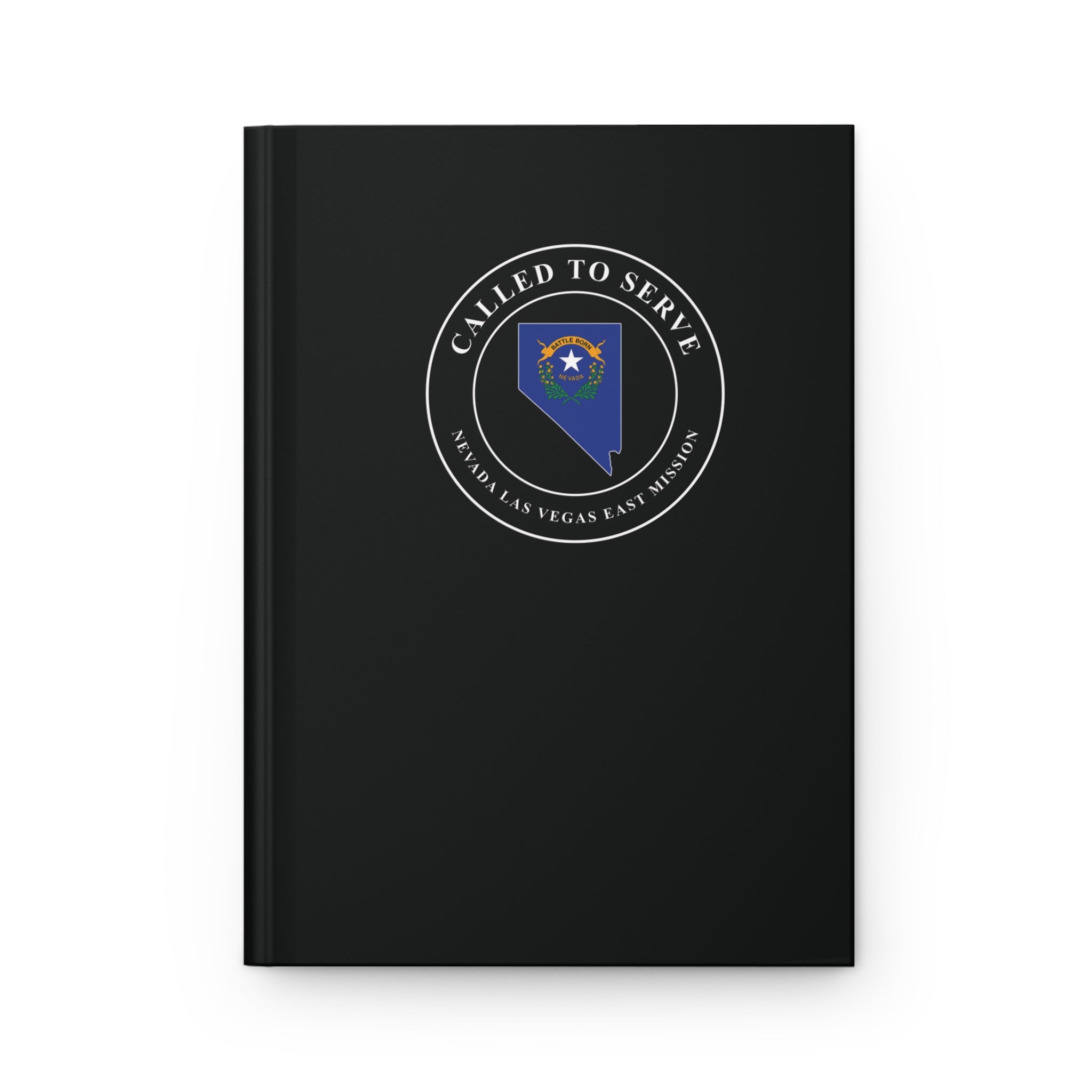 Nevada Las Vegas East Mission Flag Map Called to Serve Black Hardcover Journal Matte - Latter-Day Saint LDS Missionary Gift - Book of Mormon