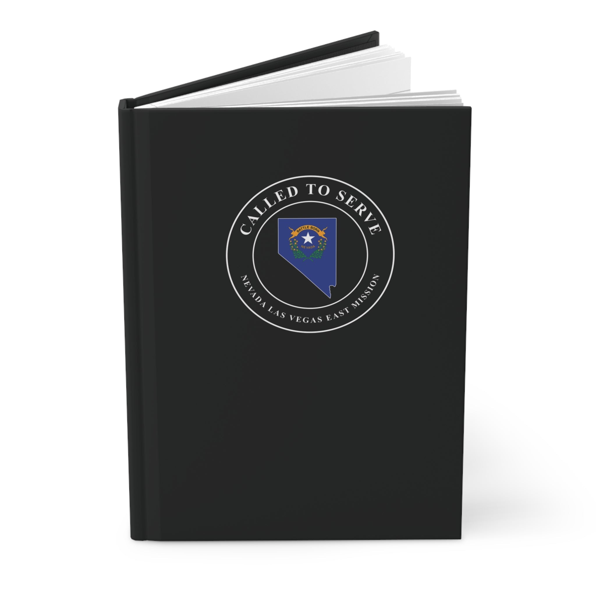 Nevada Las Vegas East Mission Flag Map Called to Serve Black Hardcover Journal Matte - Latter-Day Saint LDS Missionary Gift - Book of Mormon