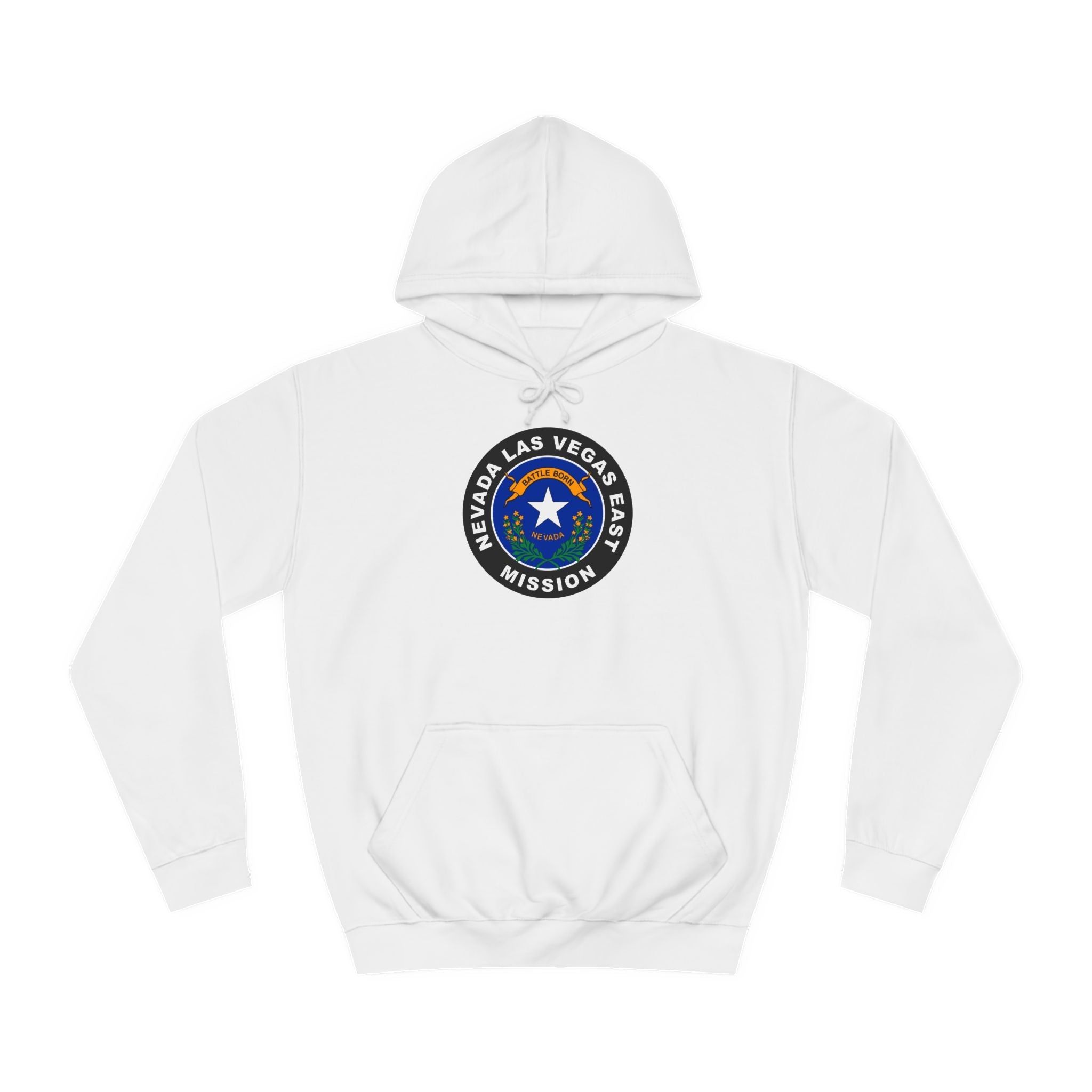 Nevada Las Vegas East Mission State Flag Logo (Black Border) College Hoodie - Mission Wishlist - LDS Missionary Gift Store