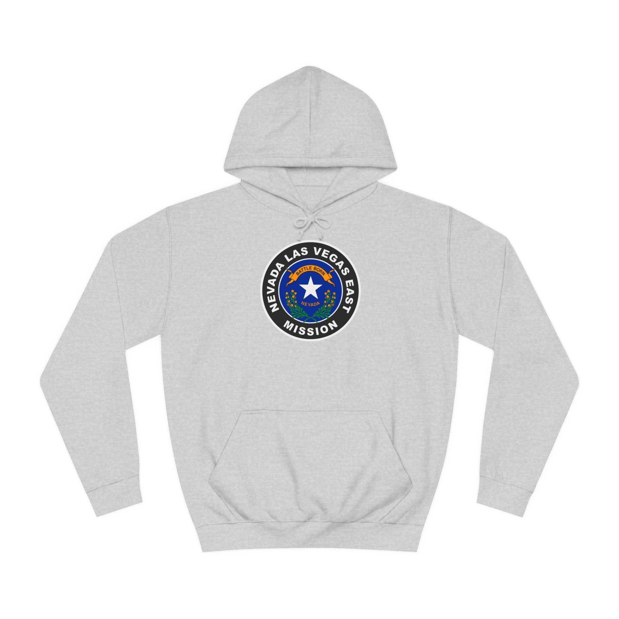 Nevada Las Vegas East Mission State Flag Logo (Black Border) College Hoodie - Mission Wishlist - LDS Missionary Gift Store
