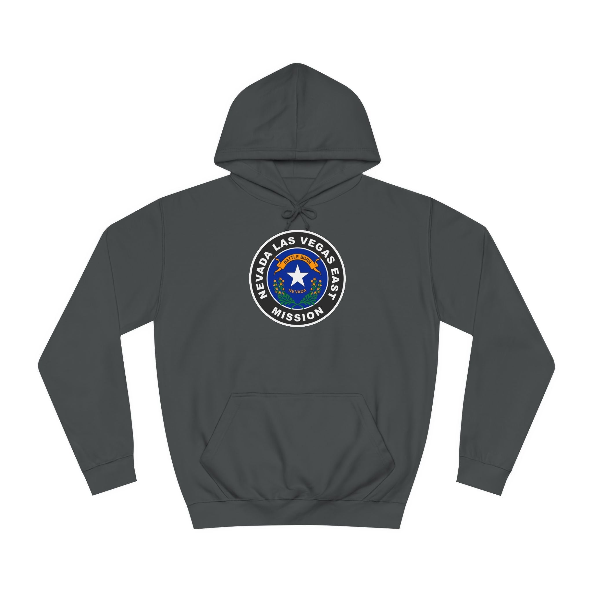 Nevada Las Vegas East Mission State Flag Logo (Black Border) College Hoodie - Mission Wishlist - LDS Missionary Gift Store