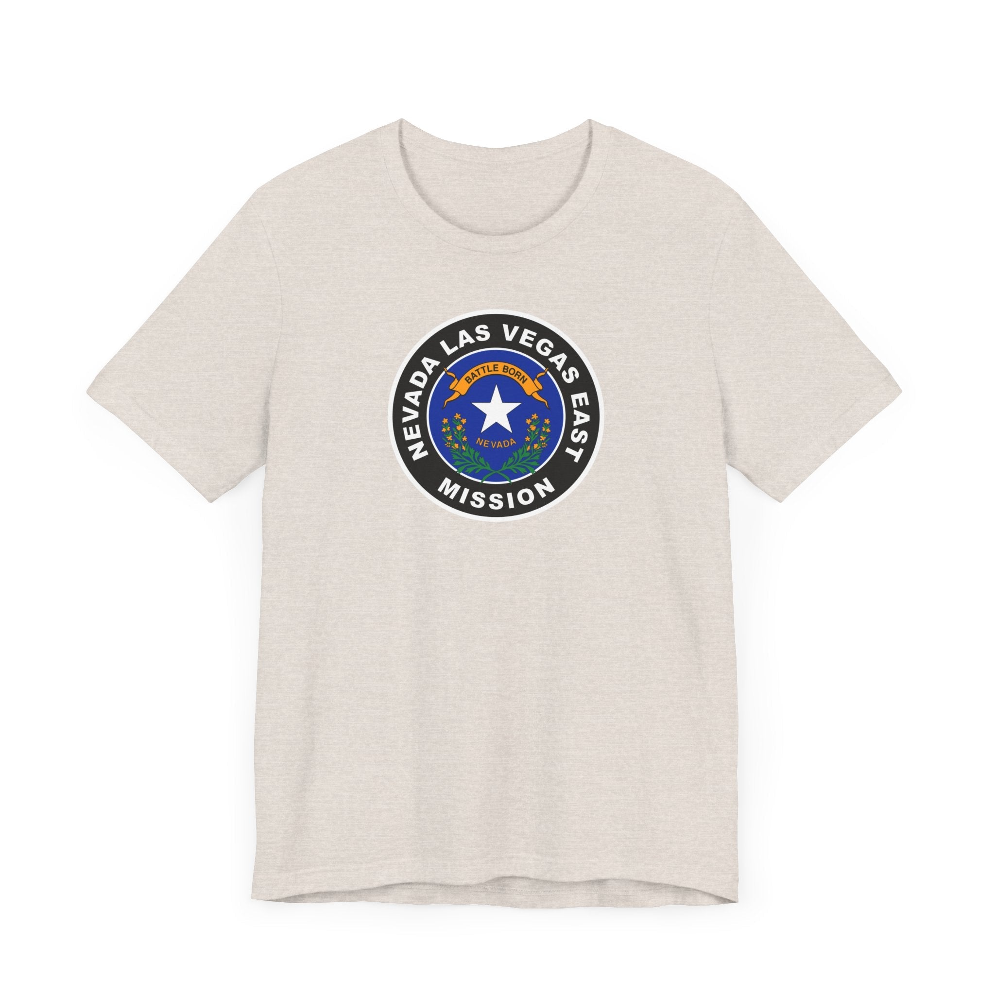 Nevada Las Vegas East Mission State Flag Logo (Black Border) T-shirt - Mission Wishlist - LDS Missionary Gift Store